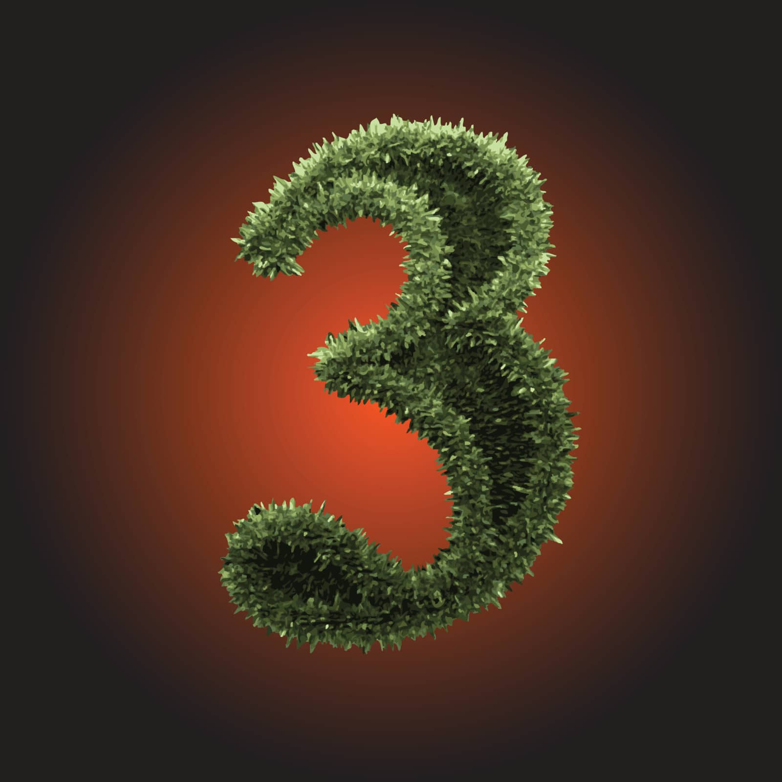 grass figure made in vector