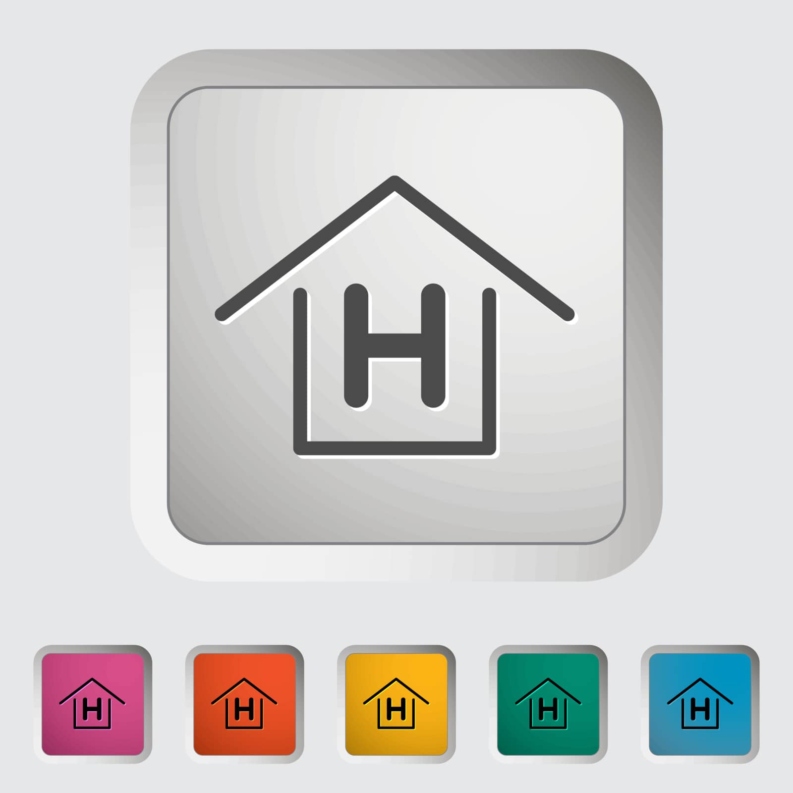 Hostel. Single icon. Vector illustration.