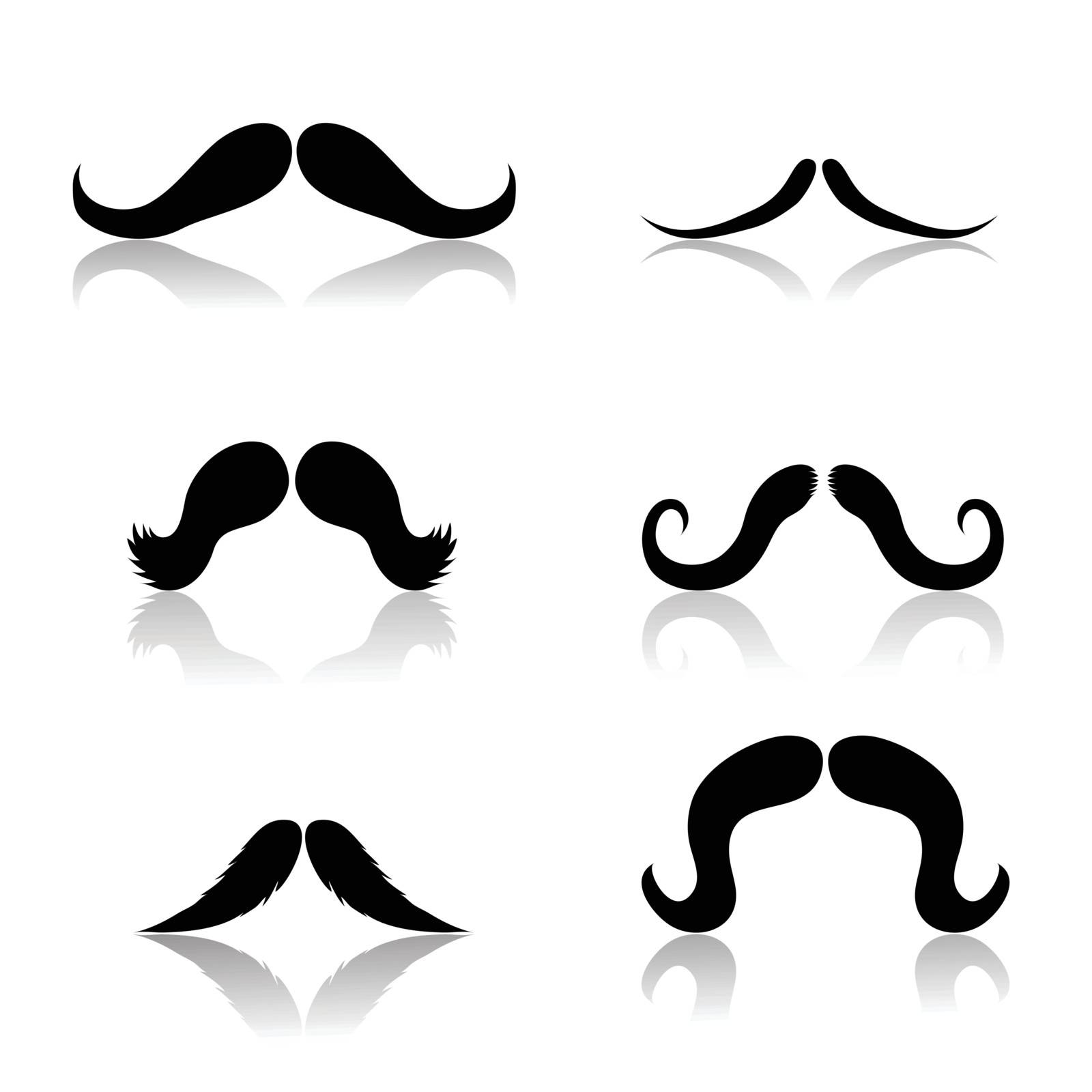  illustration with   mustaches for your design