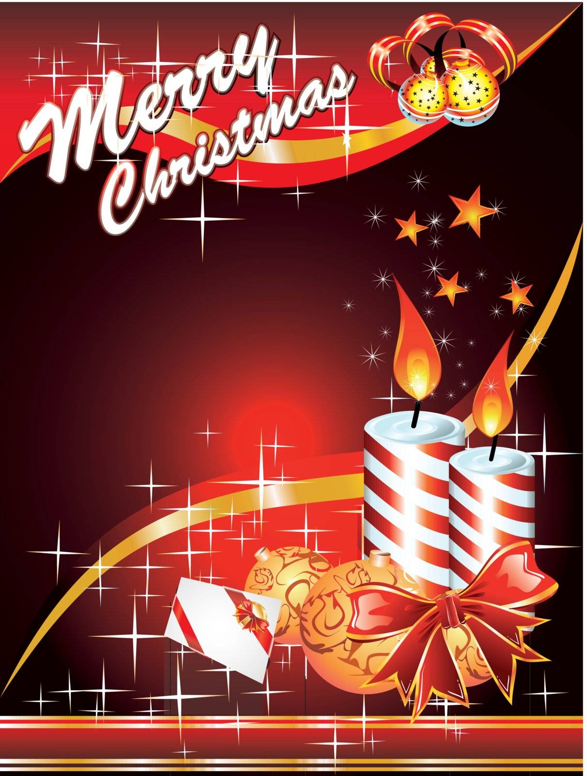 Merry Christmas Card with space for text 