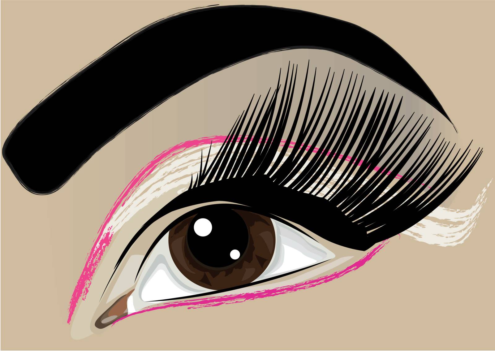 Woman make-up eye with long eyelashes