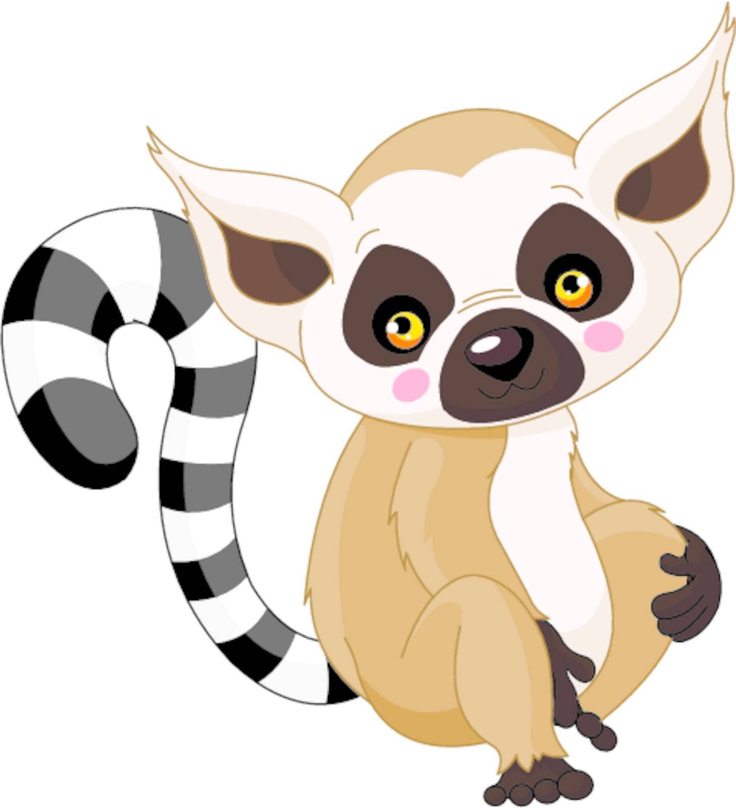 Fun zoo. Illustration of cute Lemur