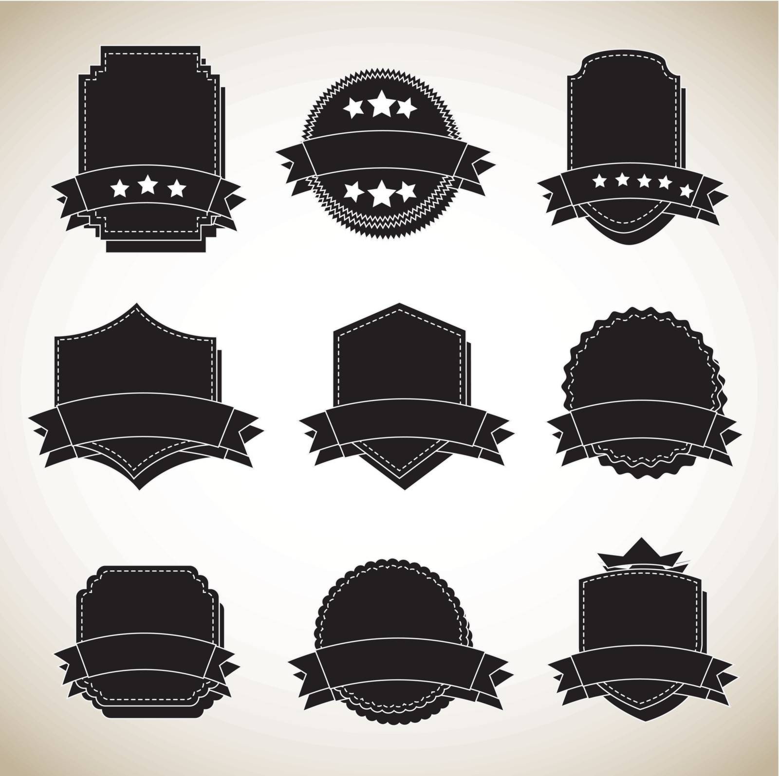 black label with space to indicate promotions vector illustration