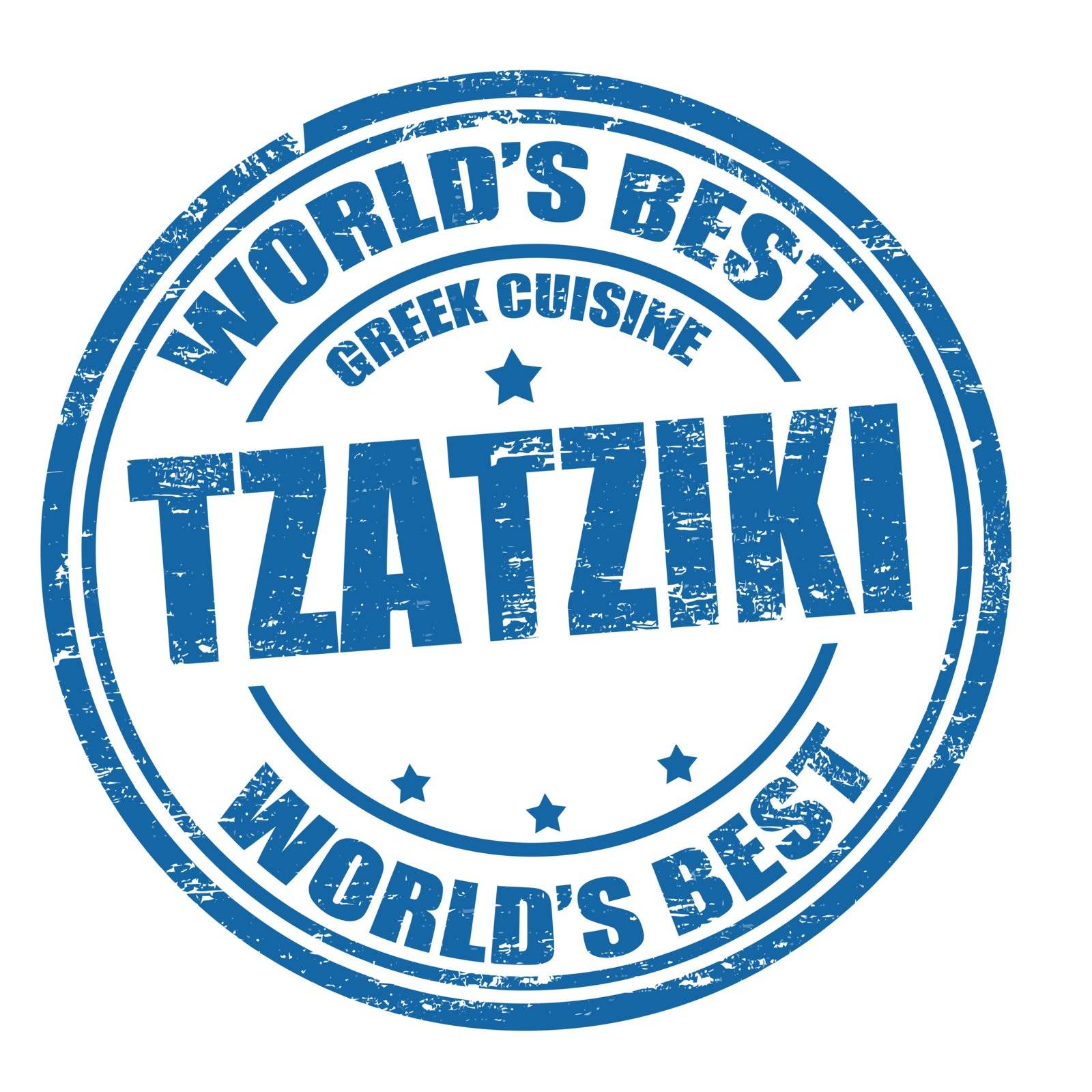 Tzatziki grunge rubber stamp on white background, vector illustration