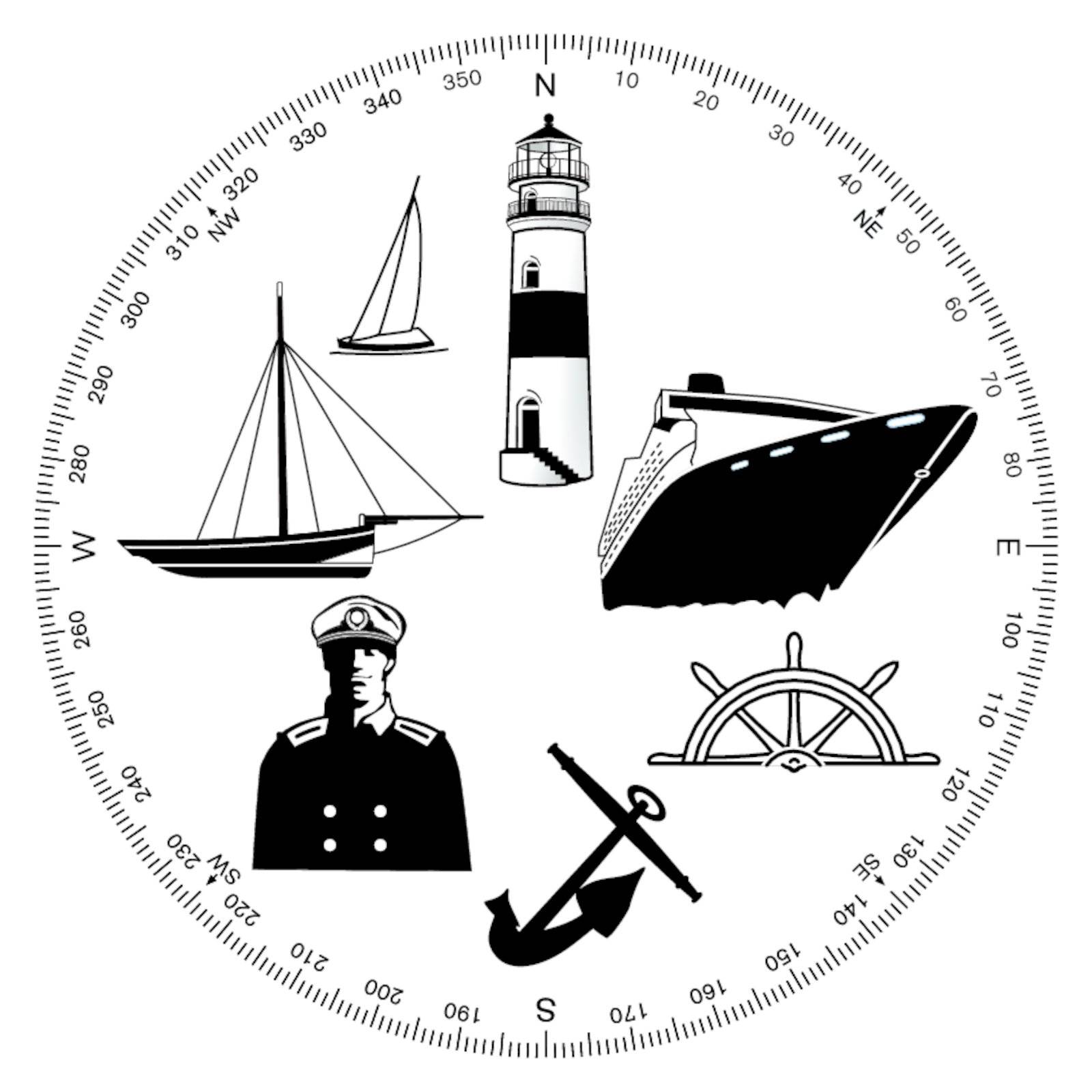 Maritime symbols by scusi