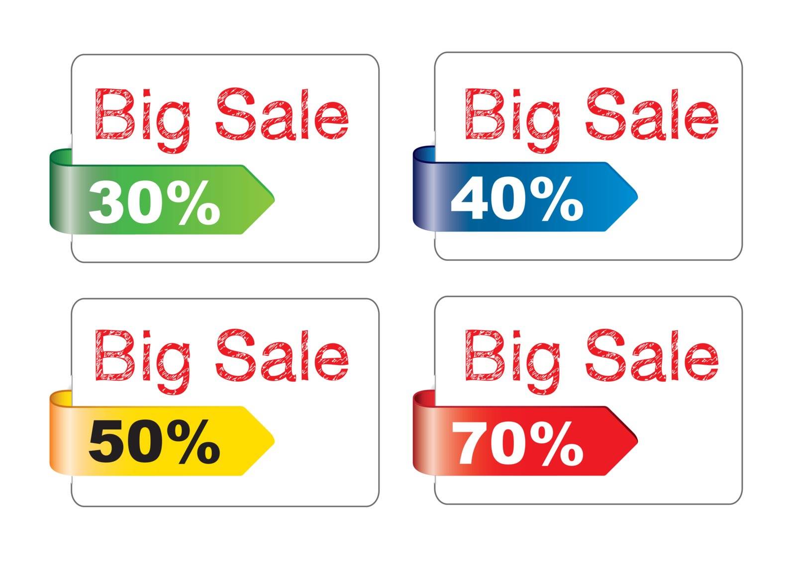 Big sale tag over white background vector illustration