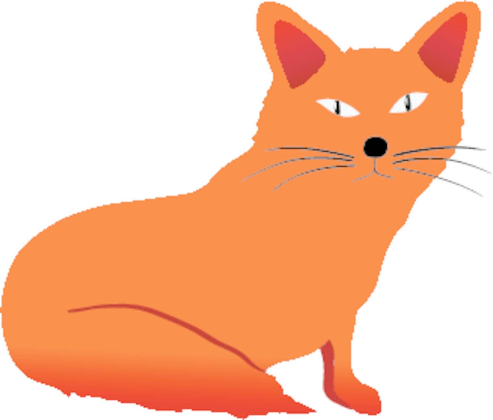 Funny character little fox in cartoon style