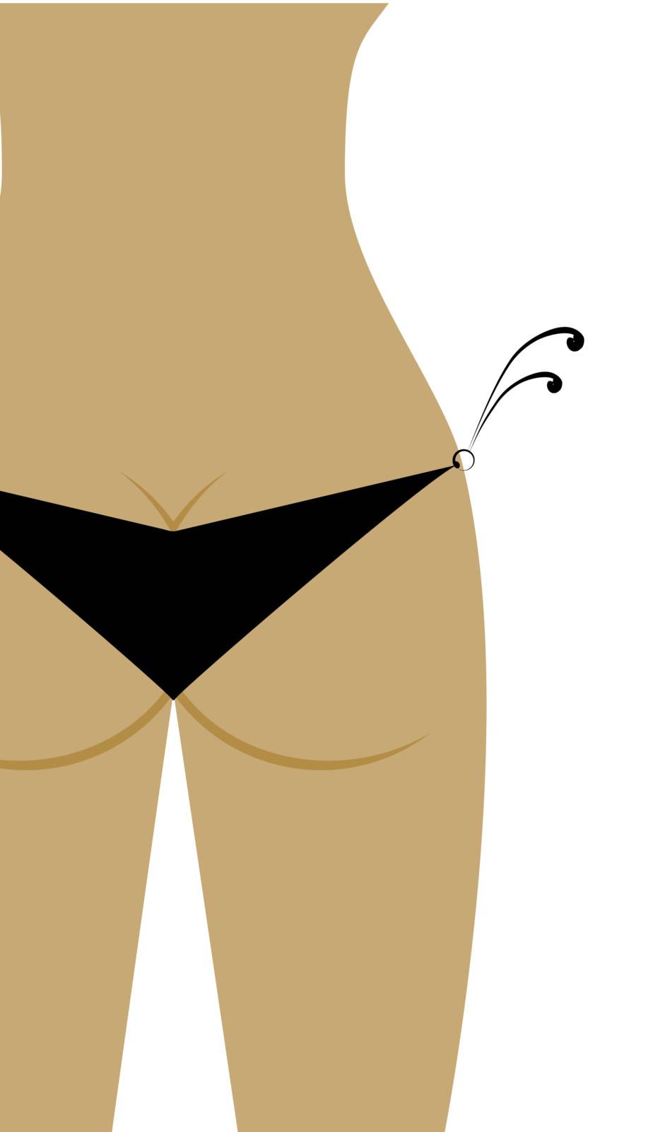 Bikini bottom for your design, view back by Kudryashka