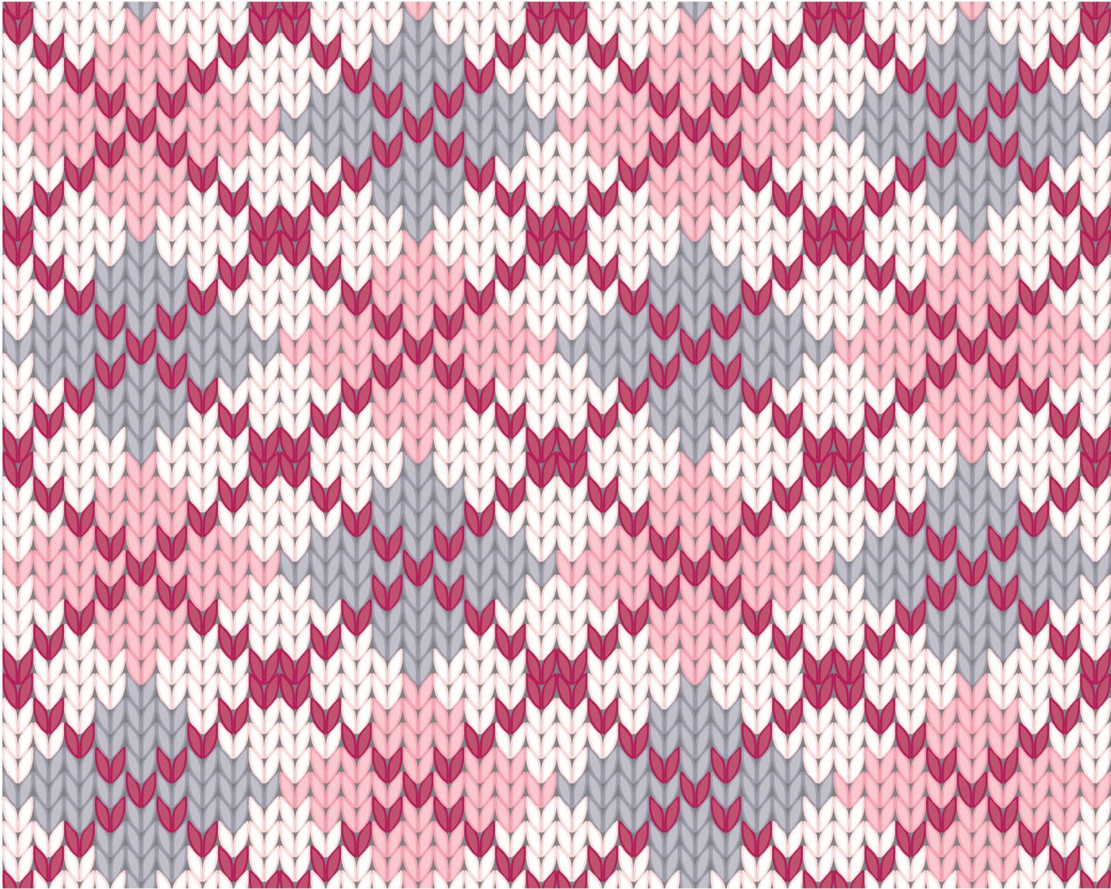 Knitted pattern with rhombus by evdakovka