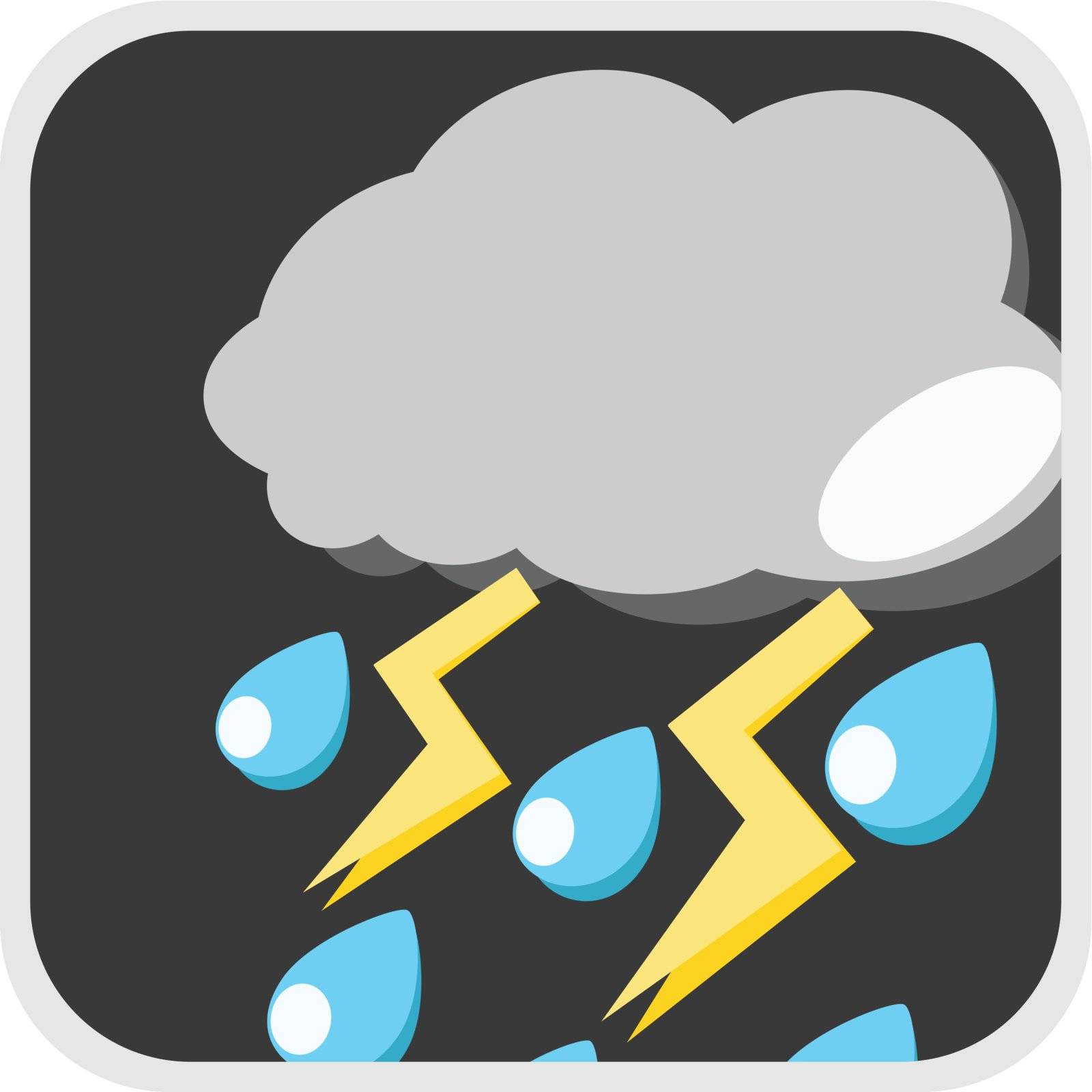 Rain storm symbol sign in the weather nature illustration