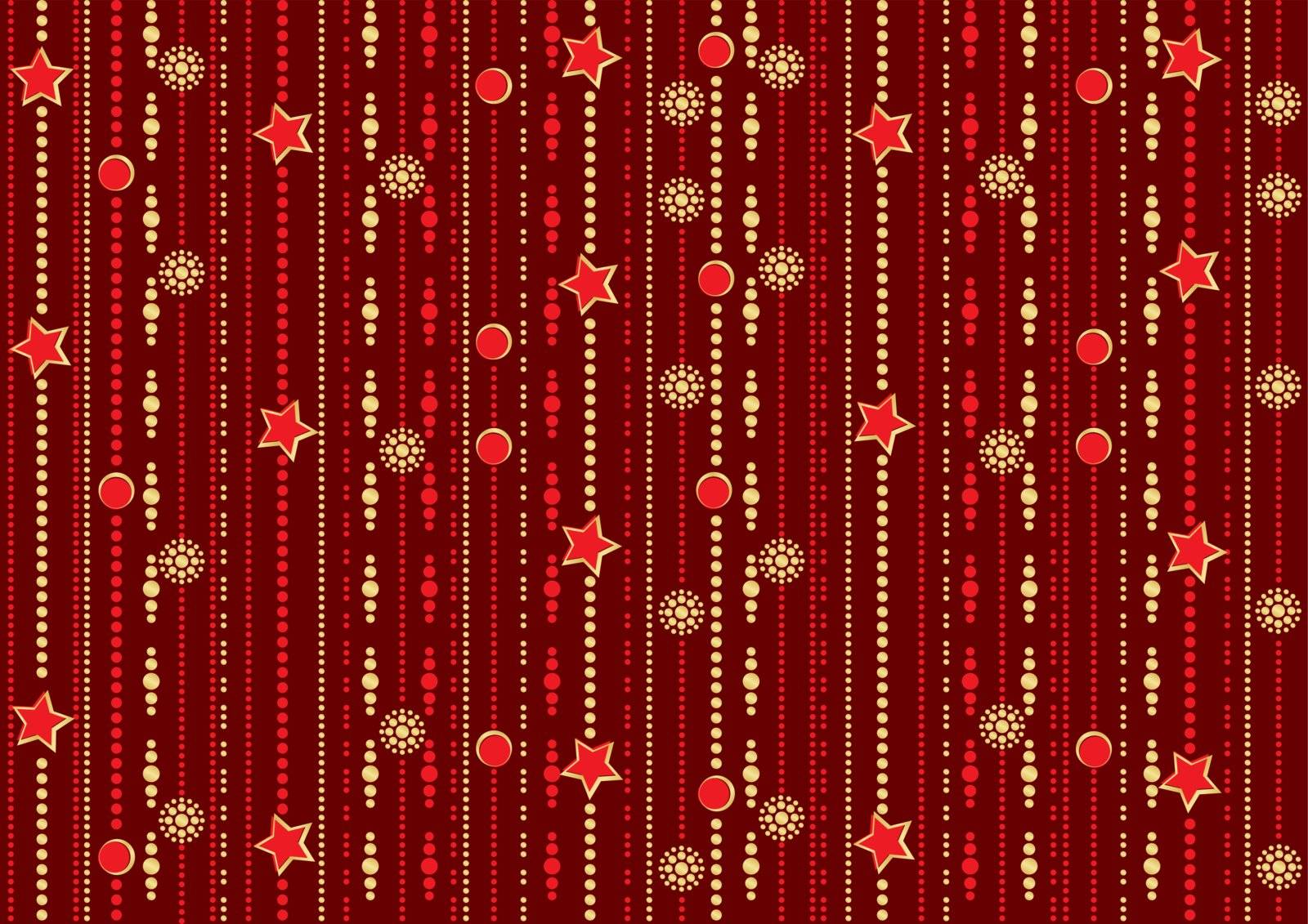 seamless pattern with the stars on a red background