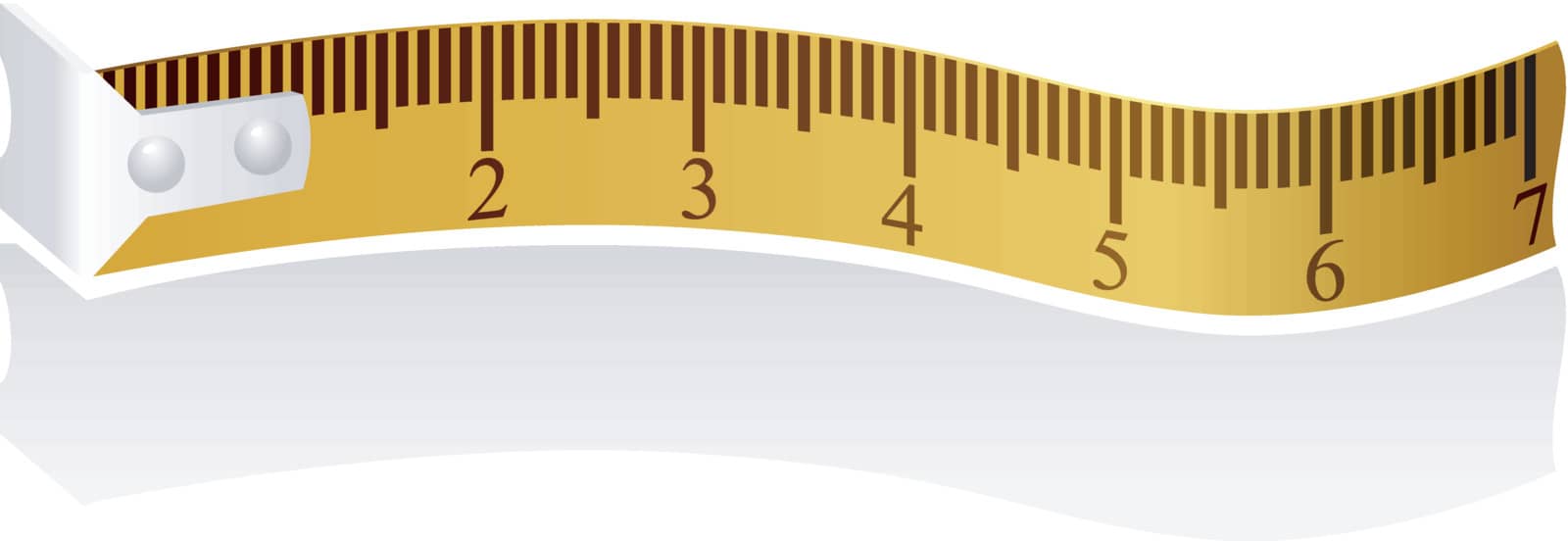 Vector illustration of a measuring tape