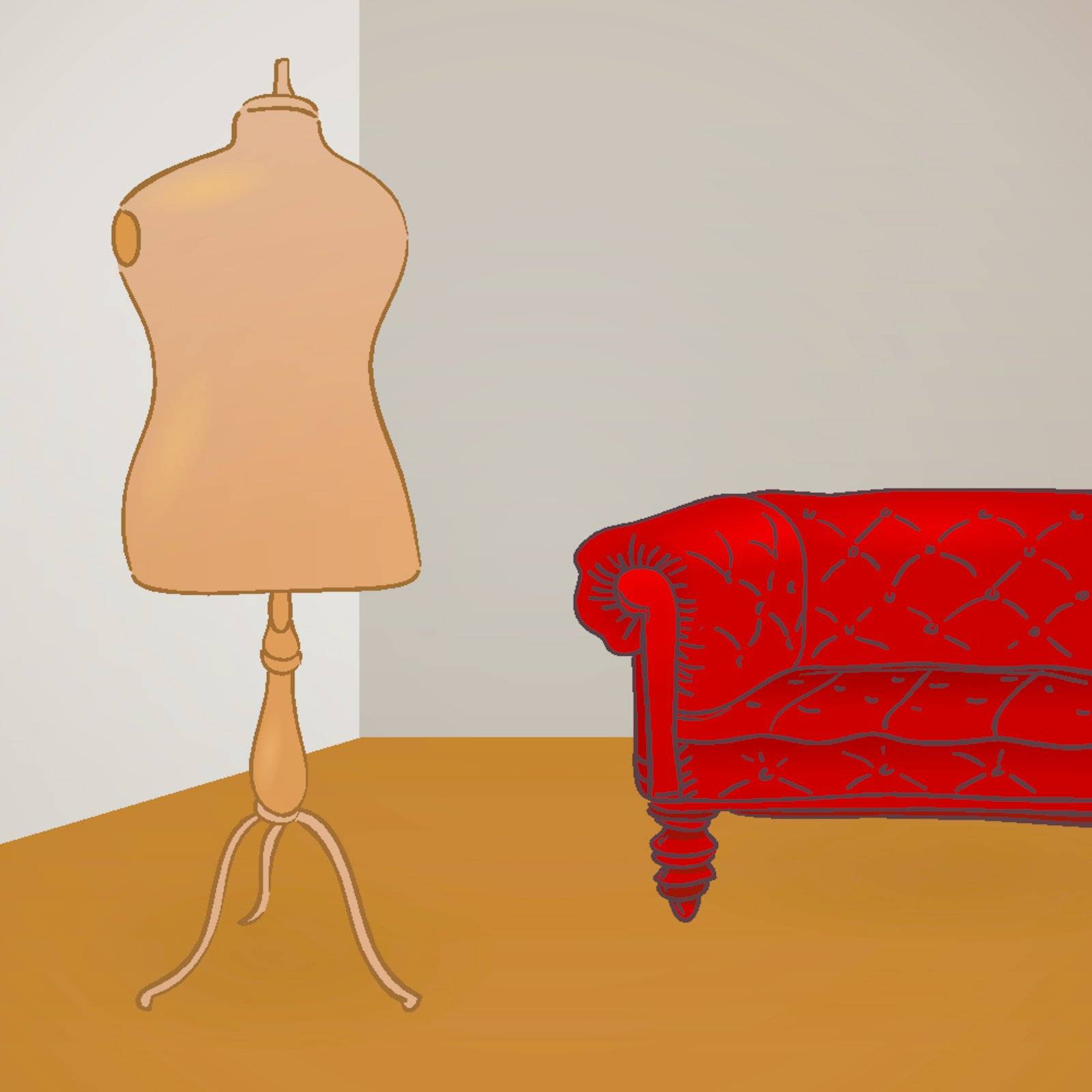 Clothing Mannequin Illustration by zager