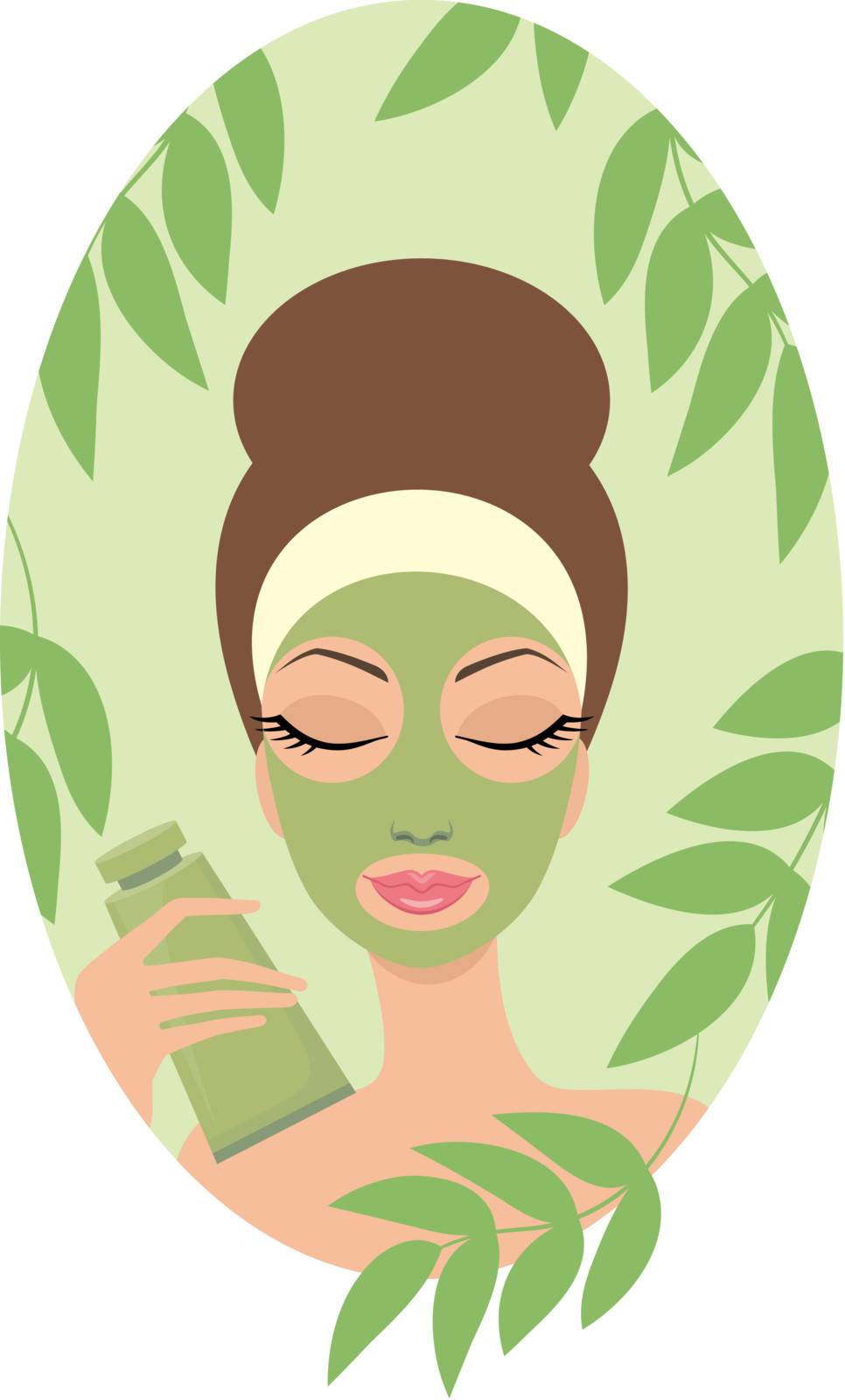 Woman with facial mask by GurZZZa