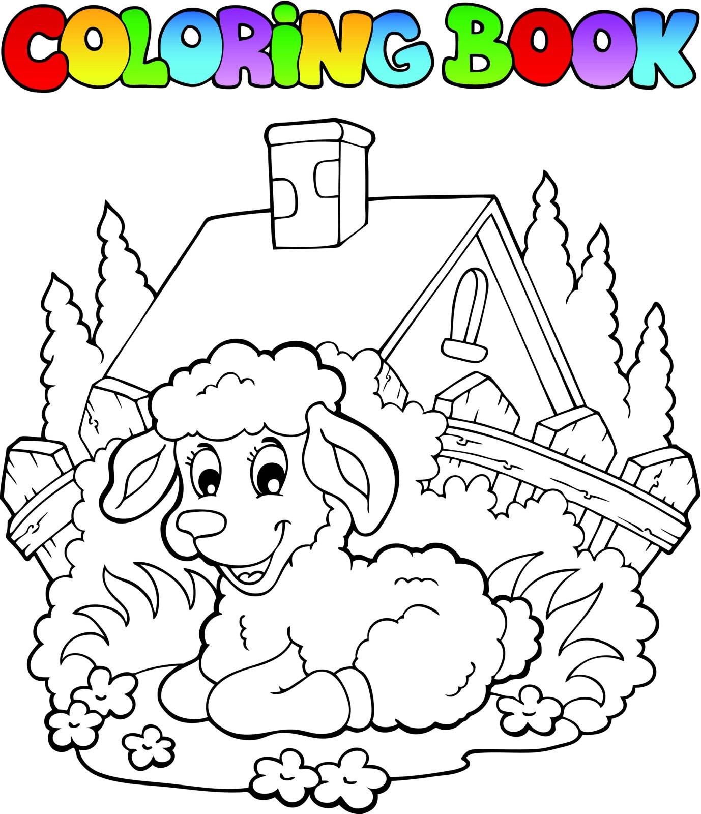 Coloring book spring theme 1 - vector illustration.