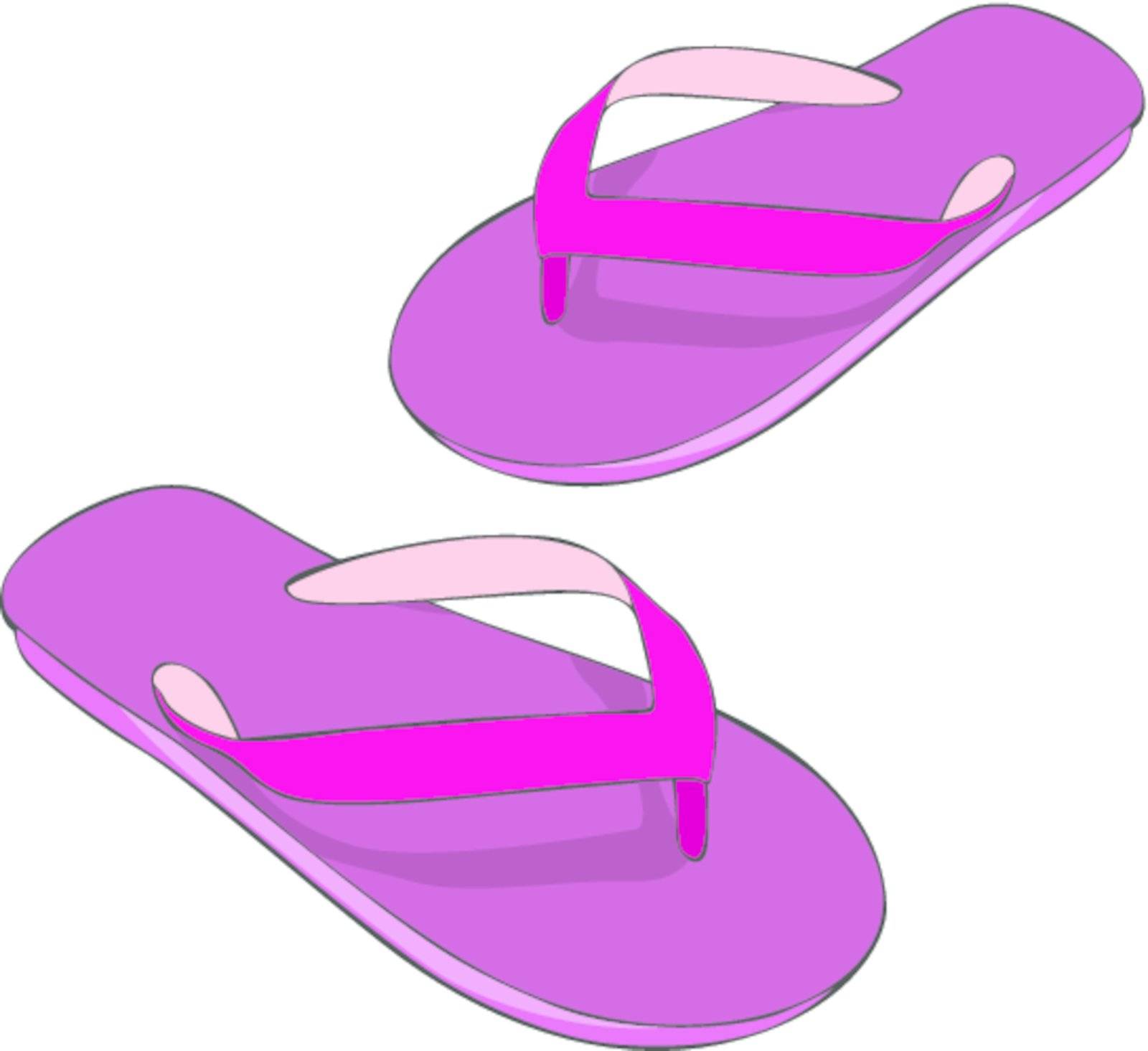 fully editable illustration beach slippers