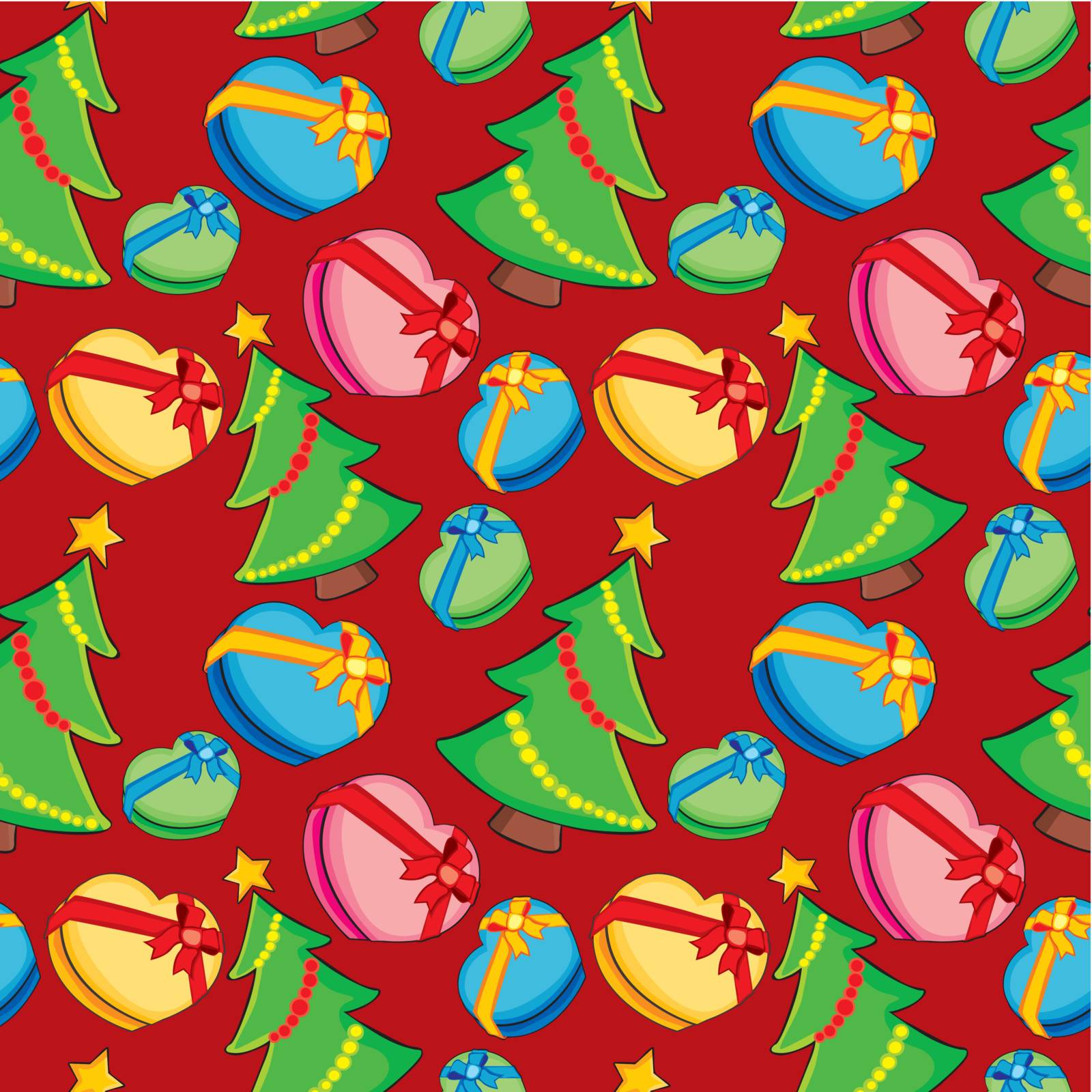 seamless pattern with christmas items by pilgrimartworks
