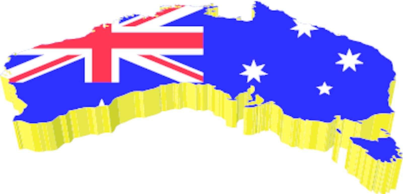 vectors 3D map of Australia 