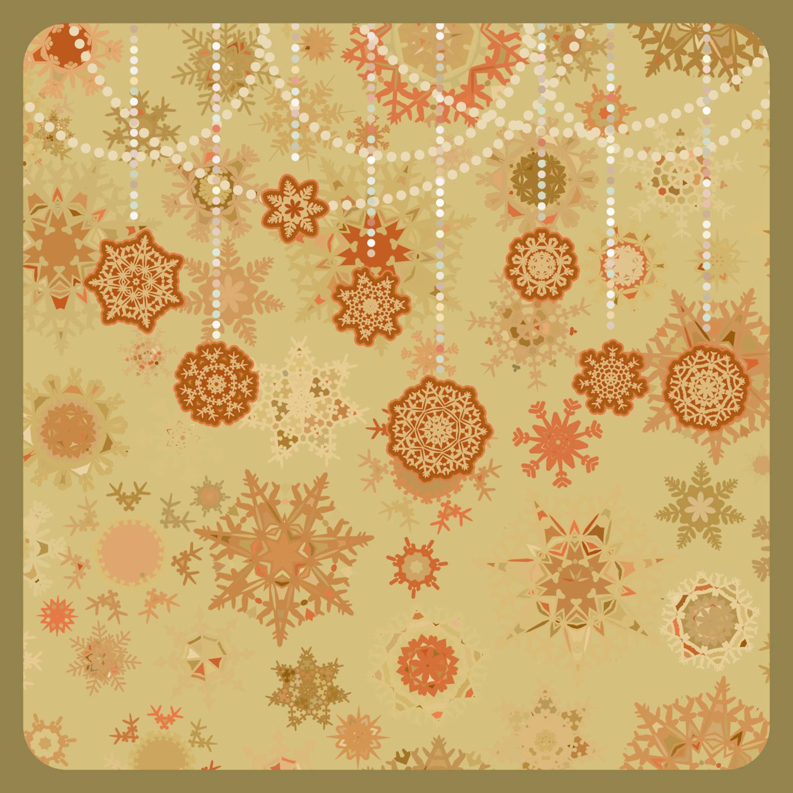 Colorful retro snowflake pattern. EPS 8 by Petrov_Vladimir