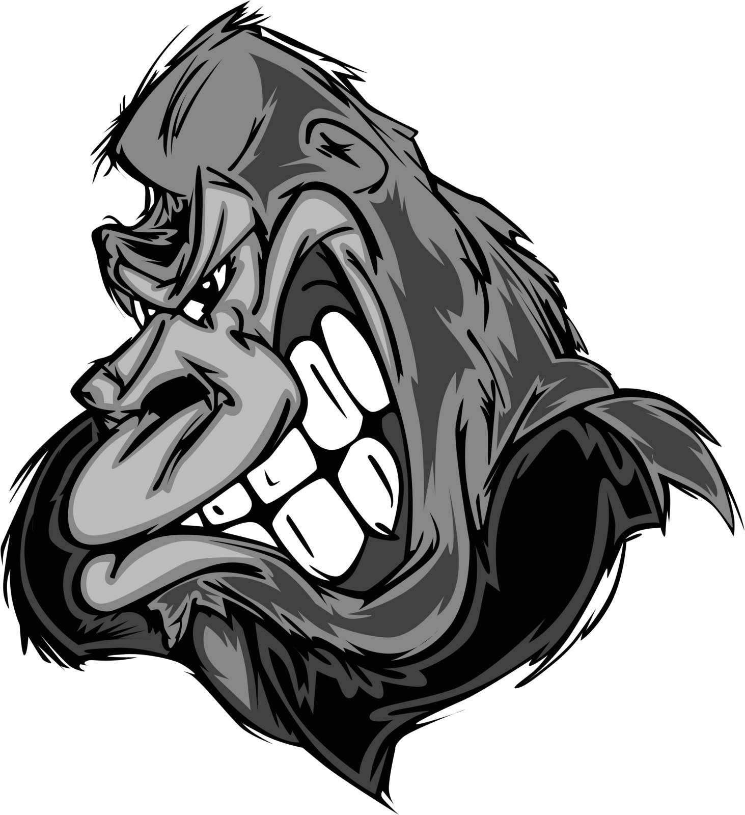 Cartoon Image of a Gorilla or Ape