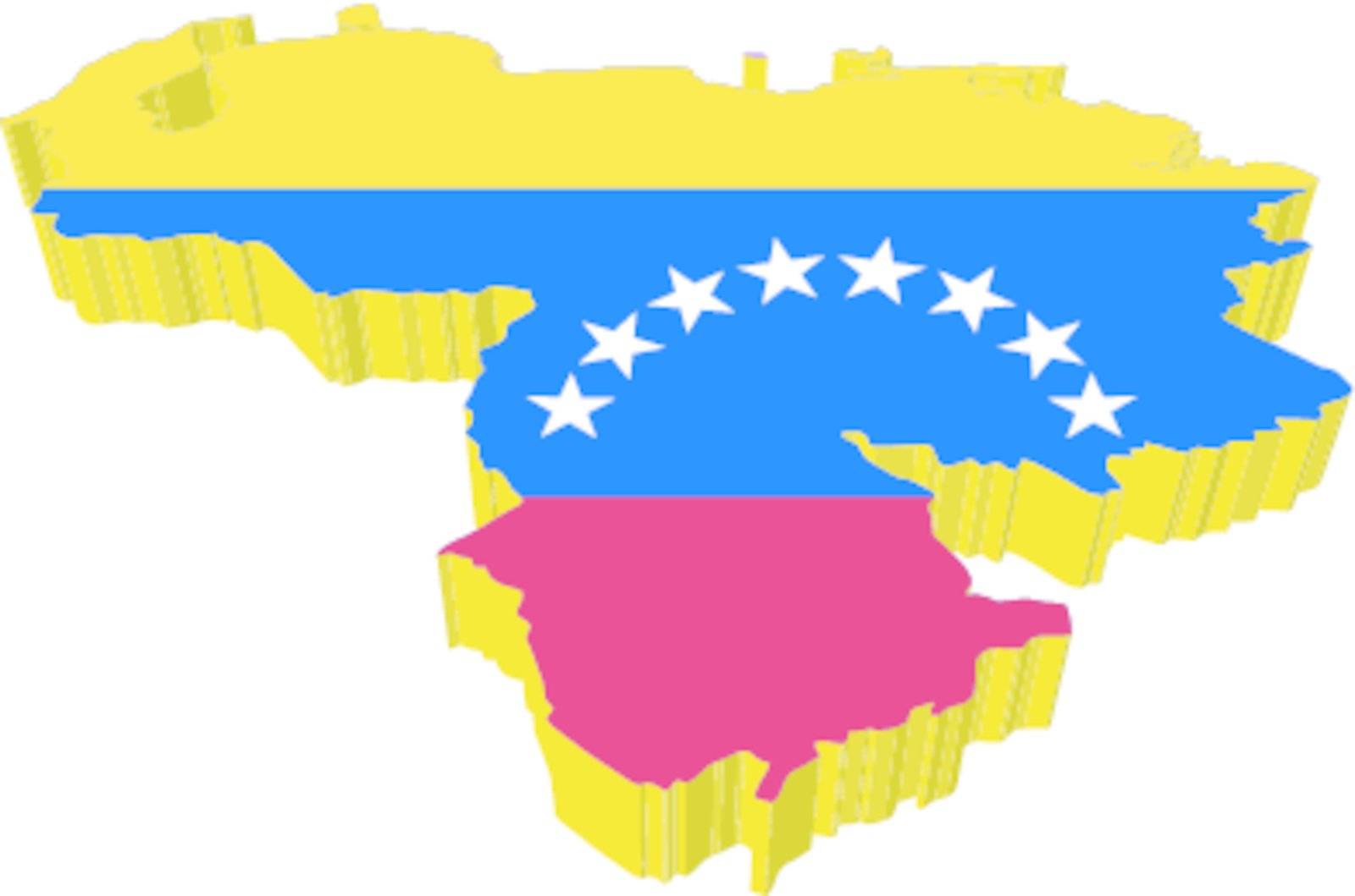 vectors 3D map of Venezuela 