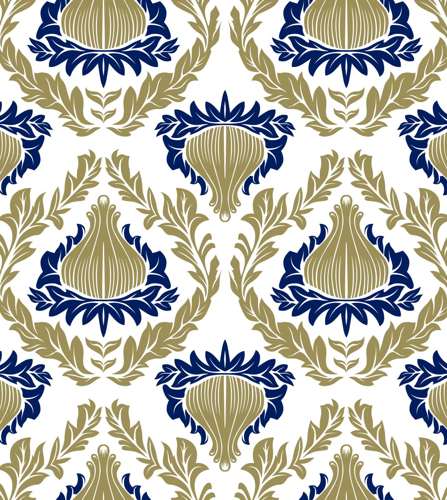 antique pattern background blue and green colours
