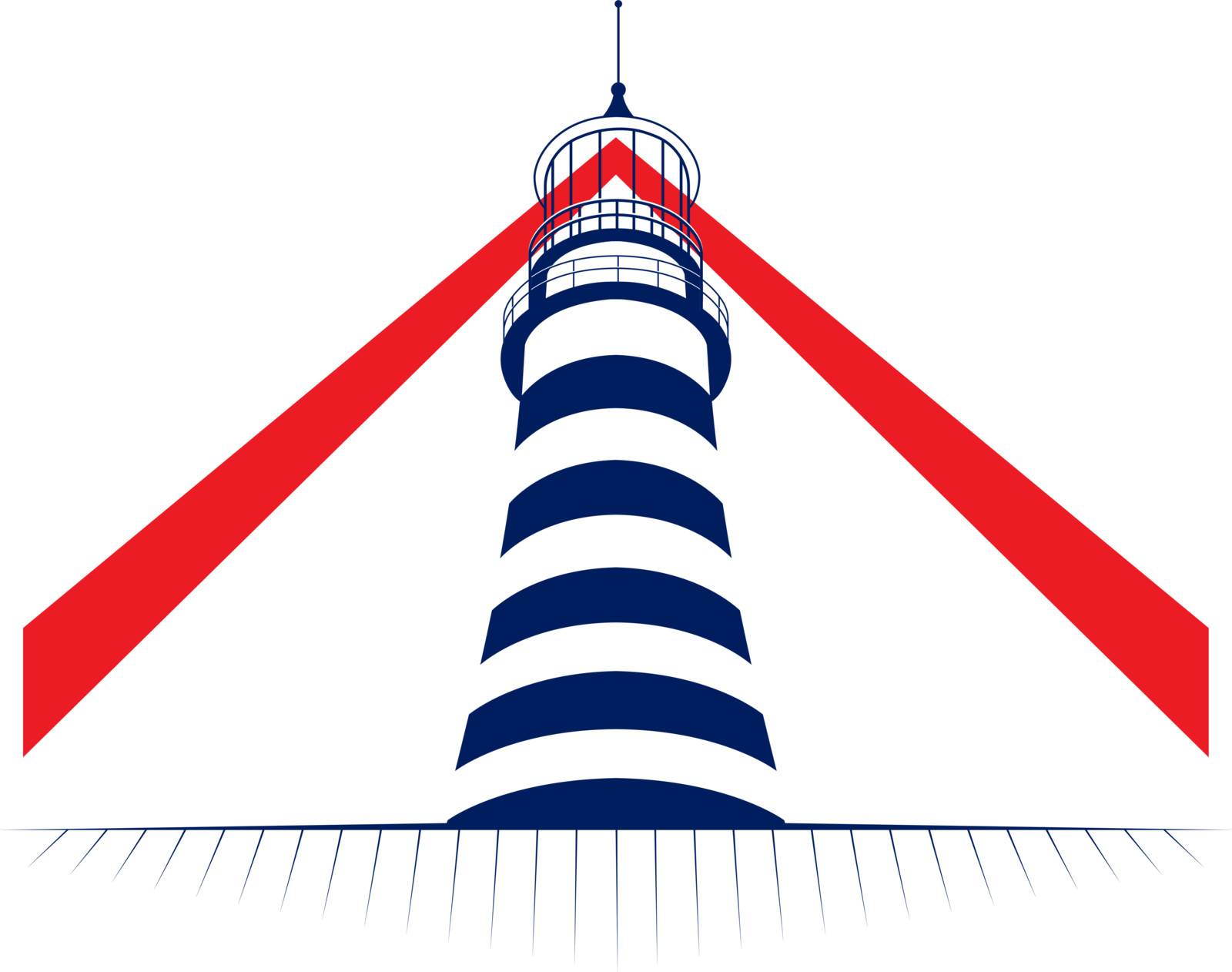 lamp of lighthouse tower icon 