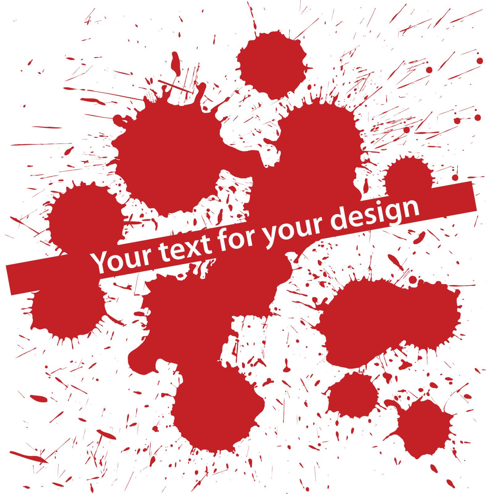 Abstract vector set of grunge blood spot
