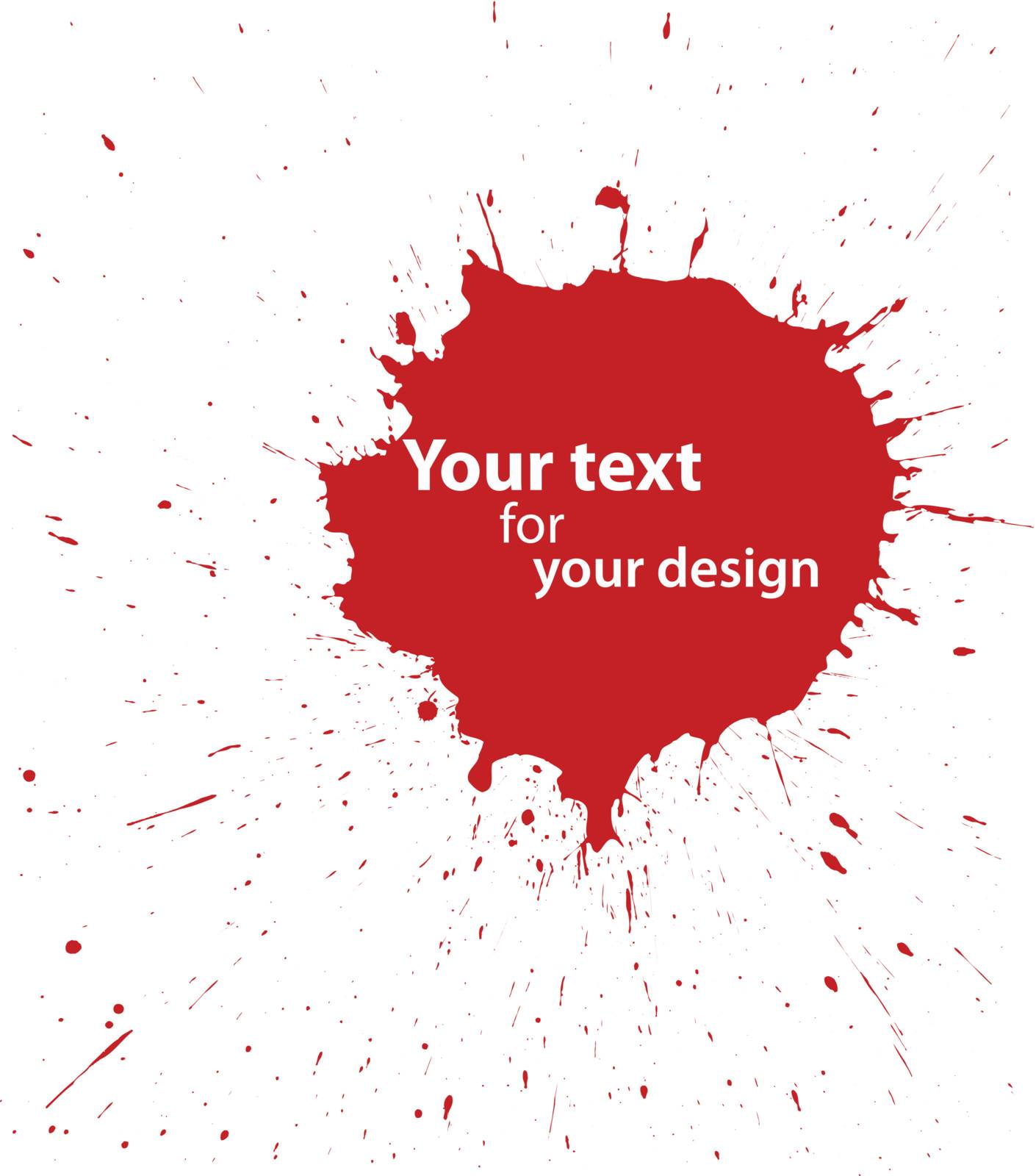 Abstract vector set of grunge blood spot for your design
