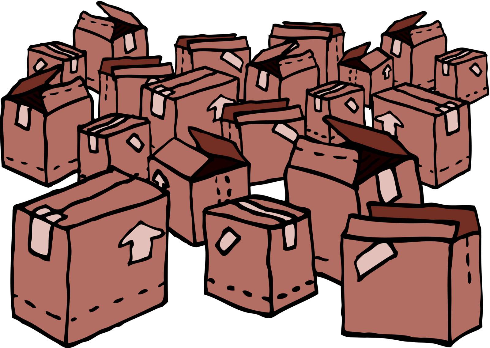 Lots of boxes / Messy stock by curvabezier