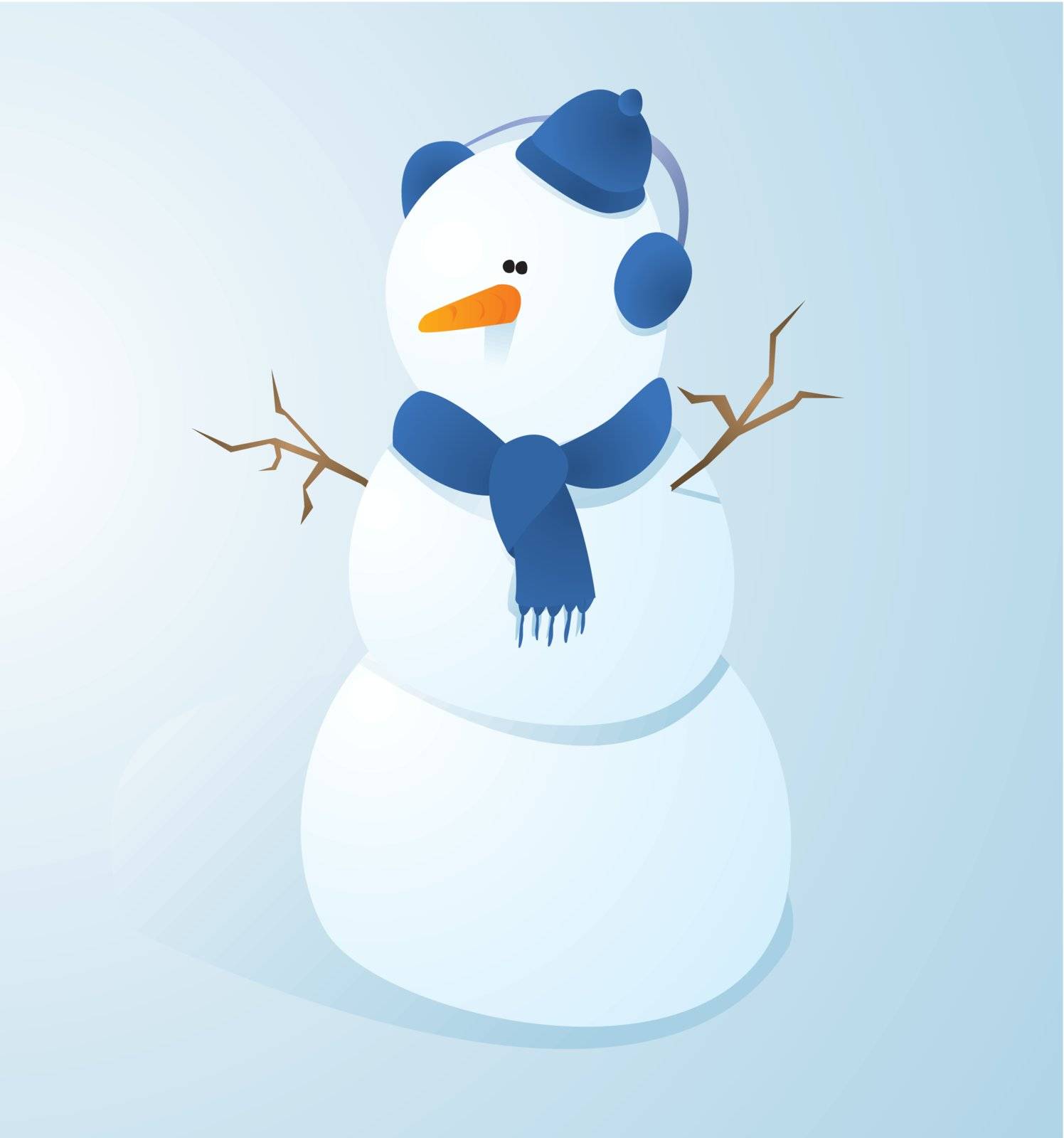 Cute Snowman by curvabezier