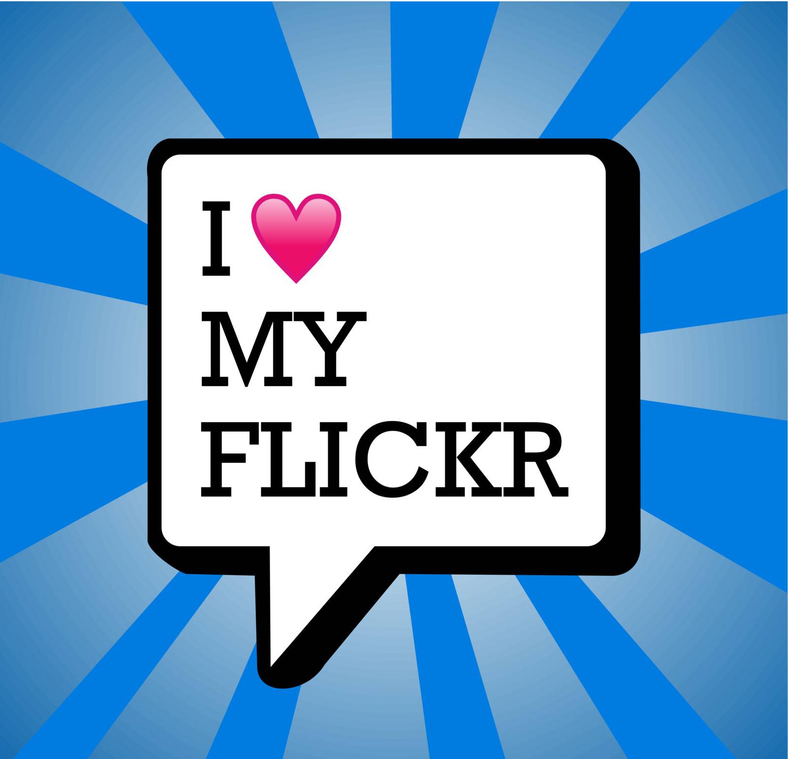 I love my flickr background illustration by cienpies