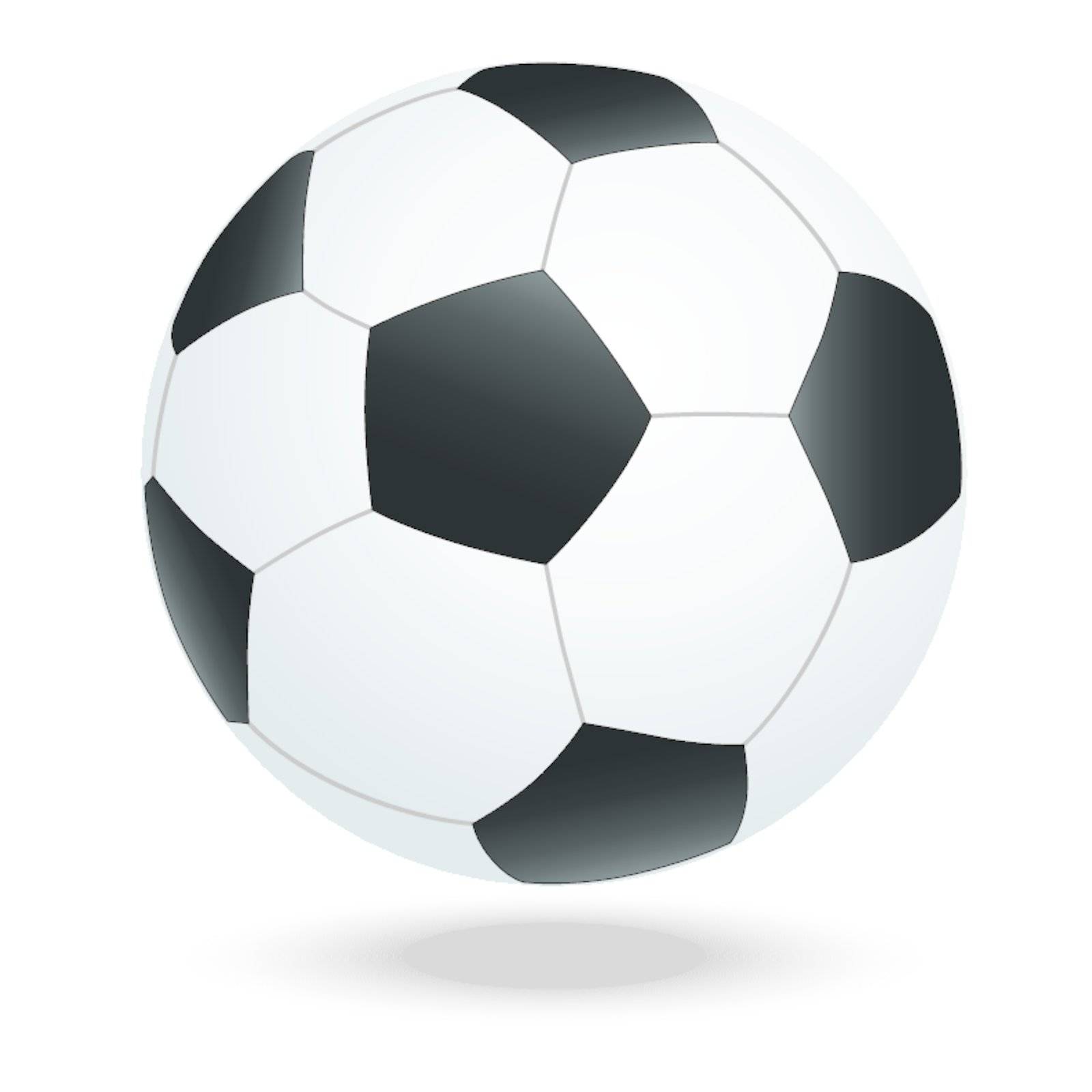 illustration of highly rendered soccer ball, football, isolated in white background.