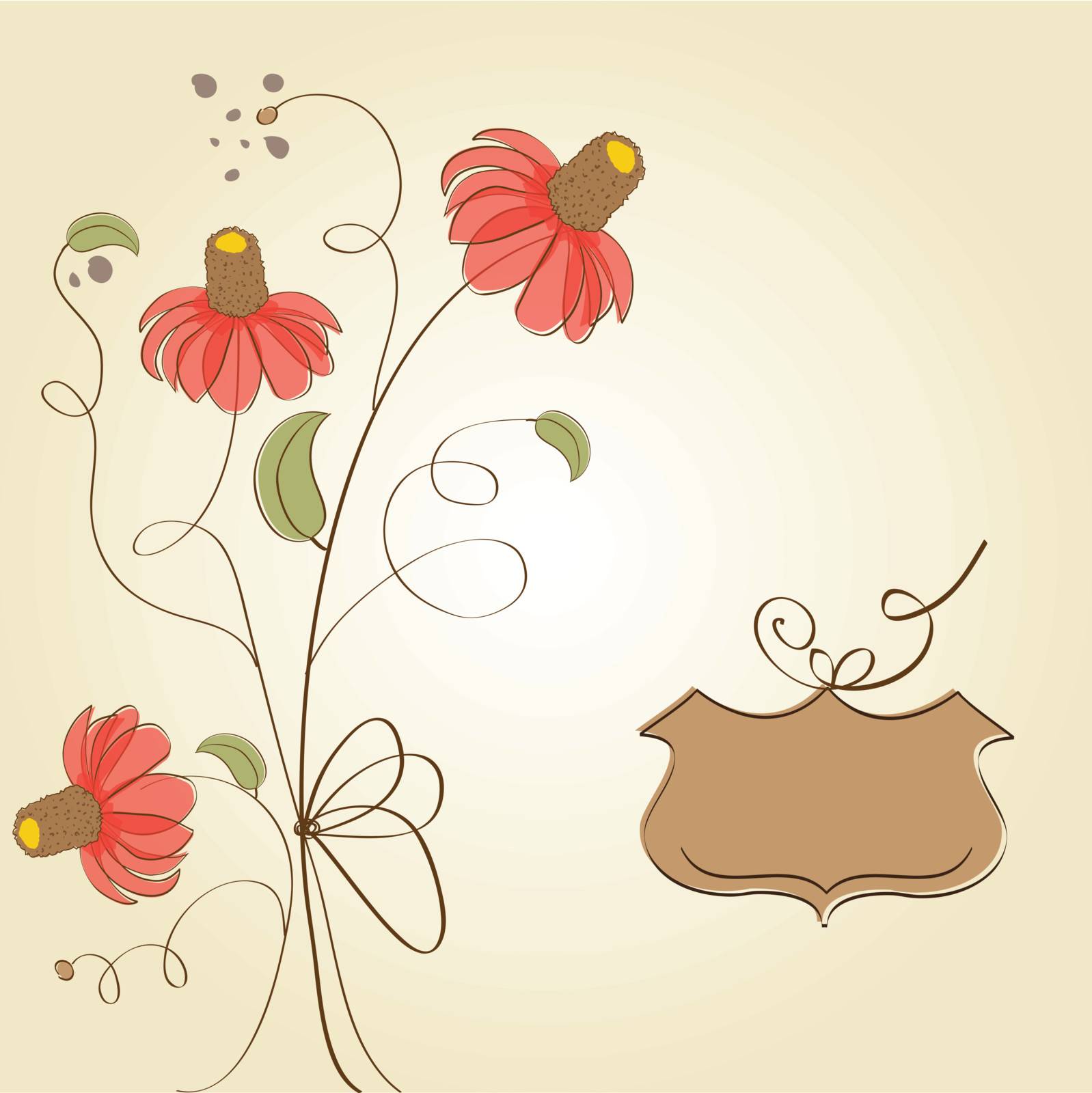 customizable floral background by balasoiu