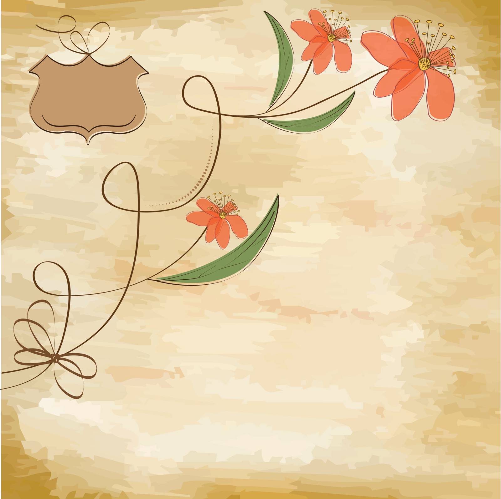 vector floral background by balasoiu
