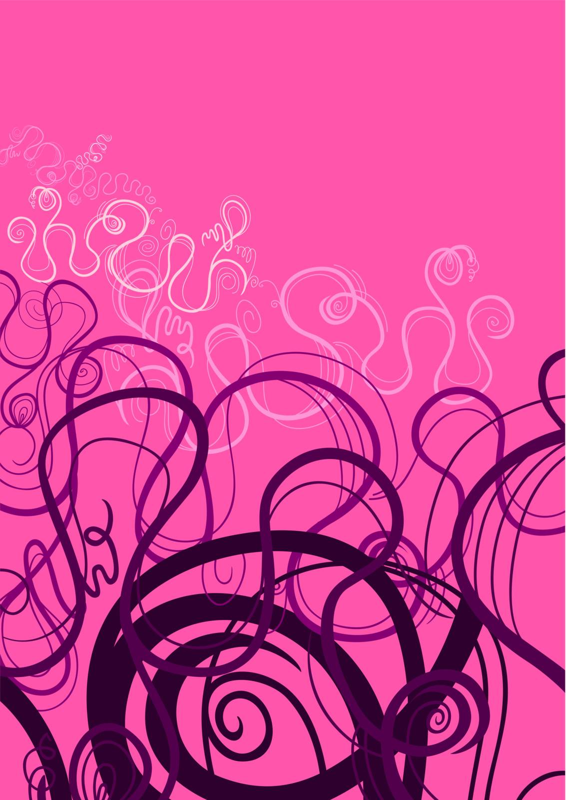 Pink and Purple Abstract Swirl Ornament by izakowski