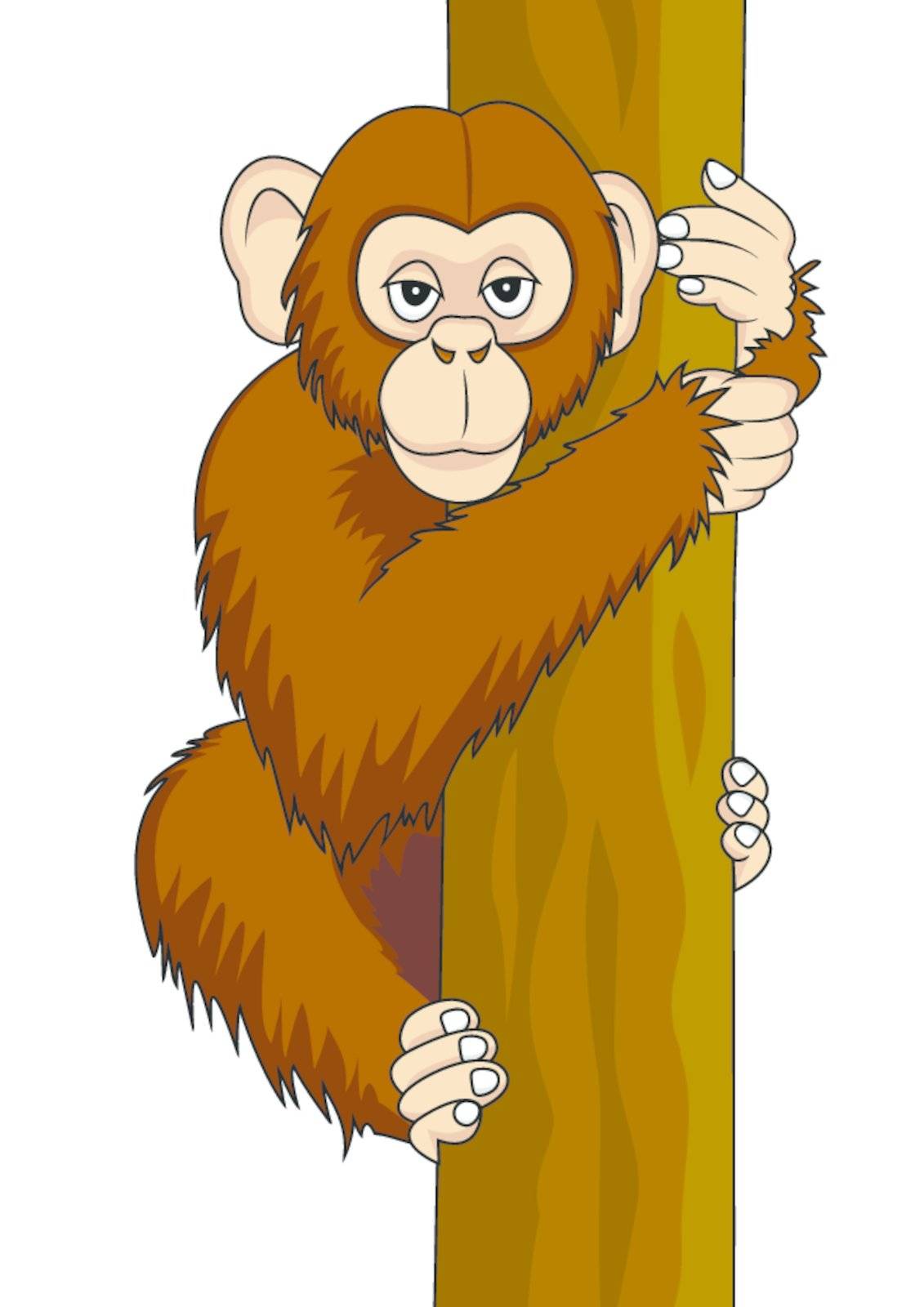 vector illustration of Funny chimpanzee
