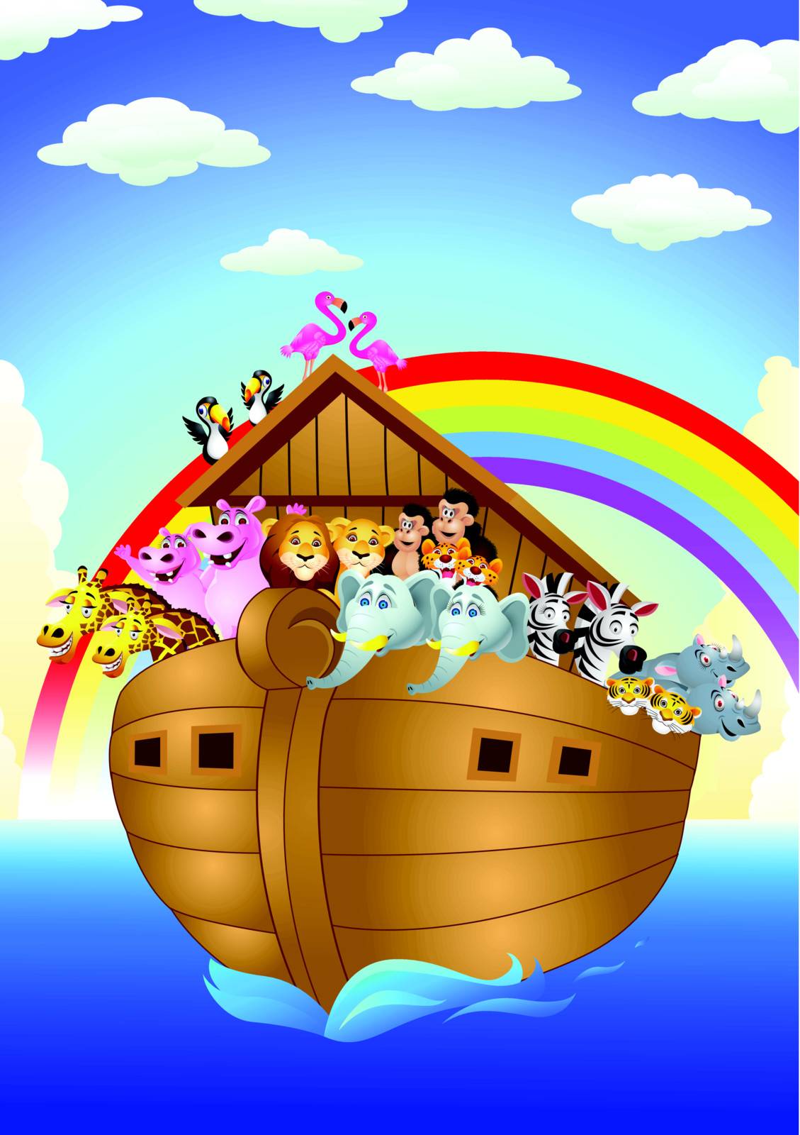 vector illustration of Noah ark