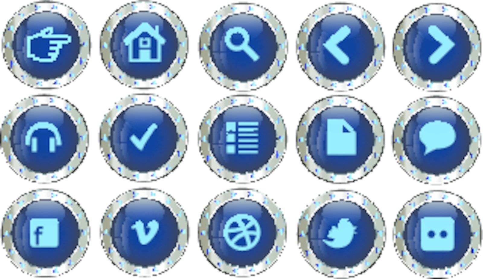 Silver web site icons by Mysteriousman