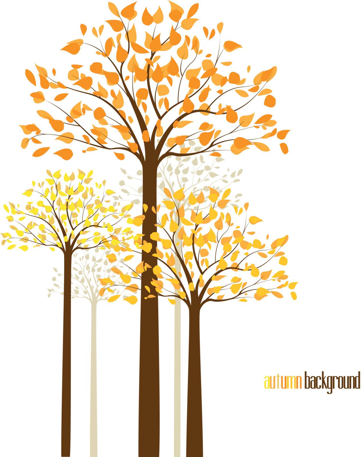abstract background with autumn trees