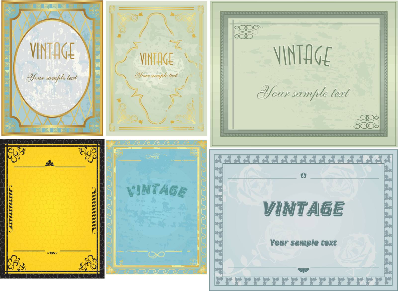 set of vintage labels. vector by Larser