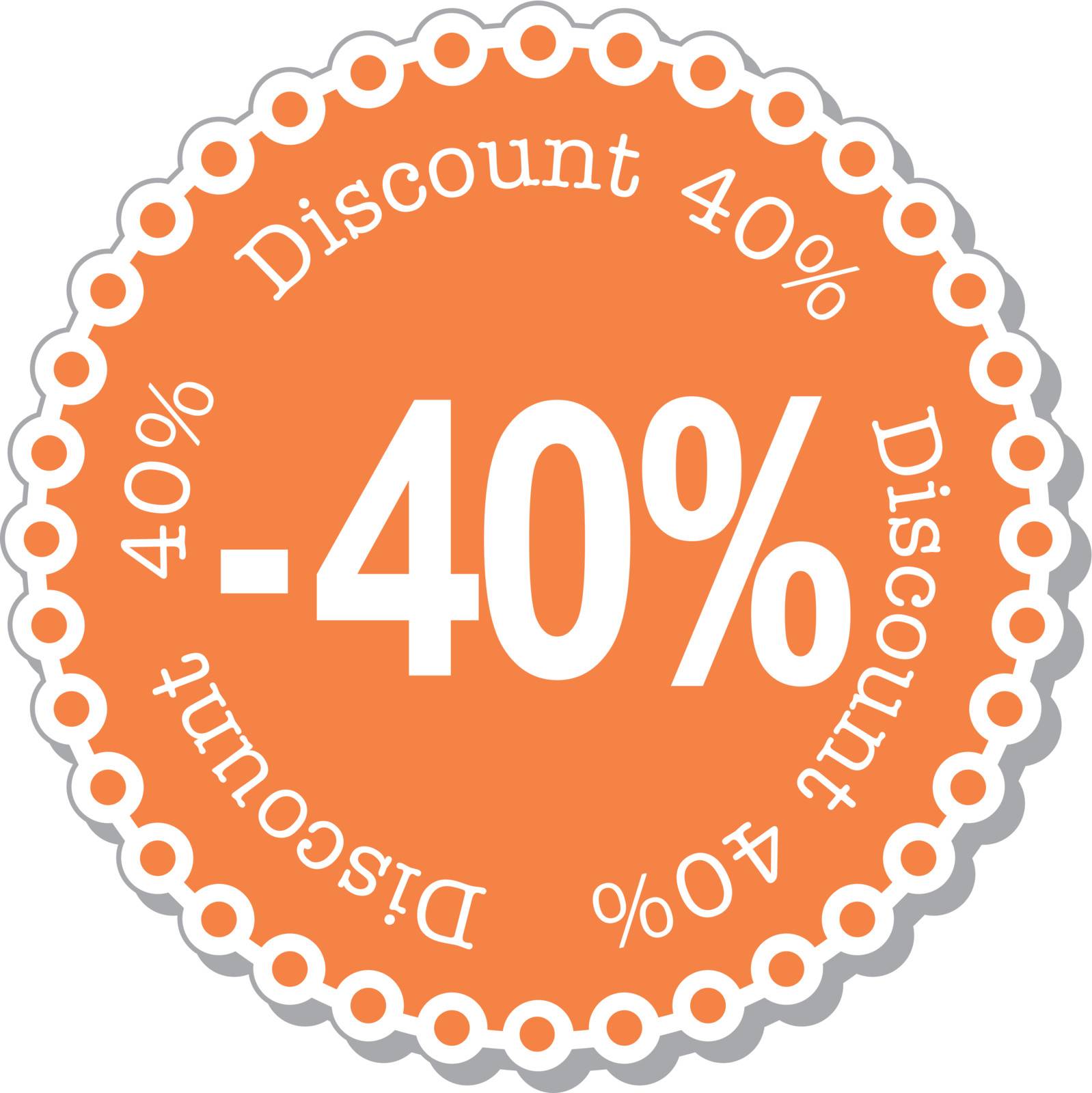 illustration stickers for forty percent discount