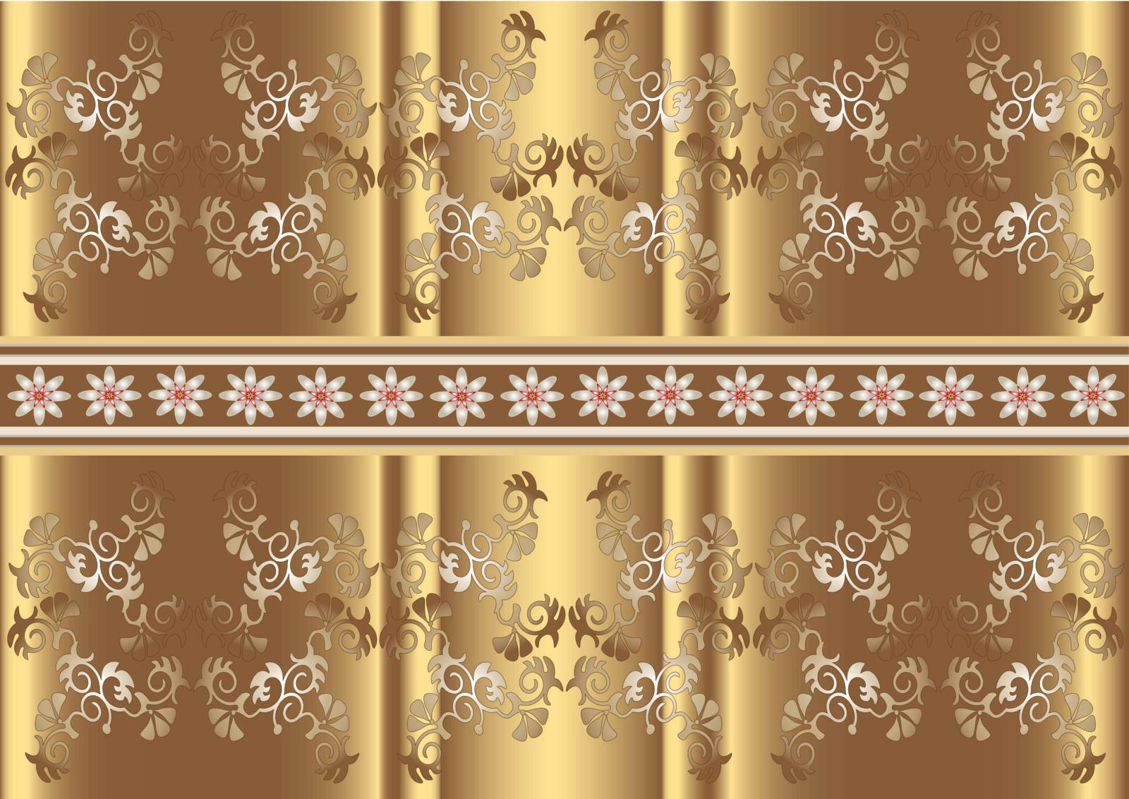Abstract satin background border. by tatyanamh