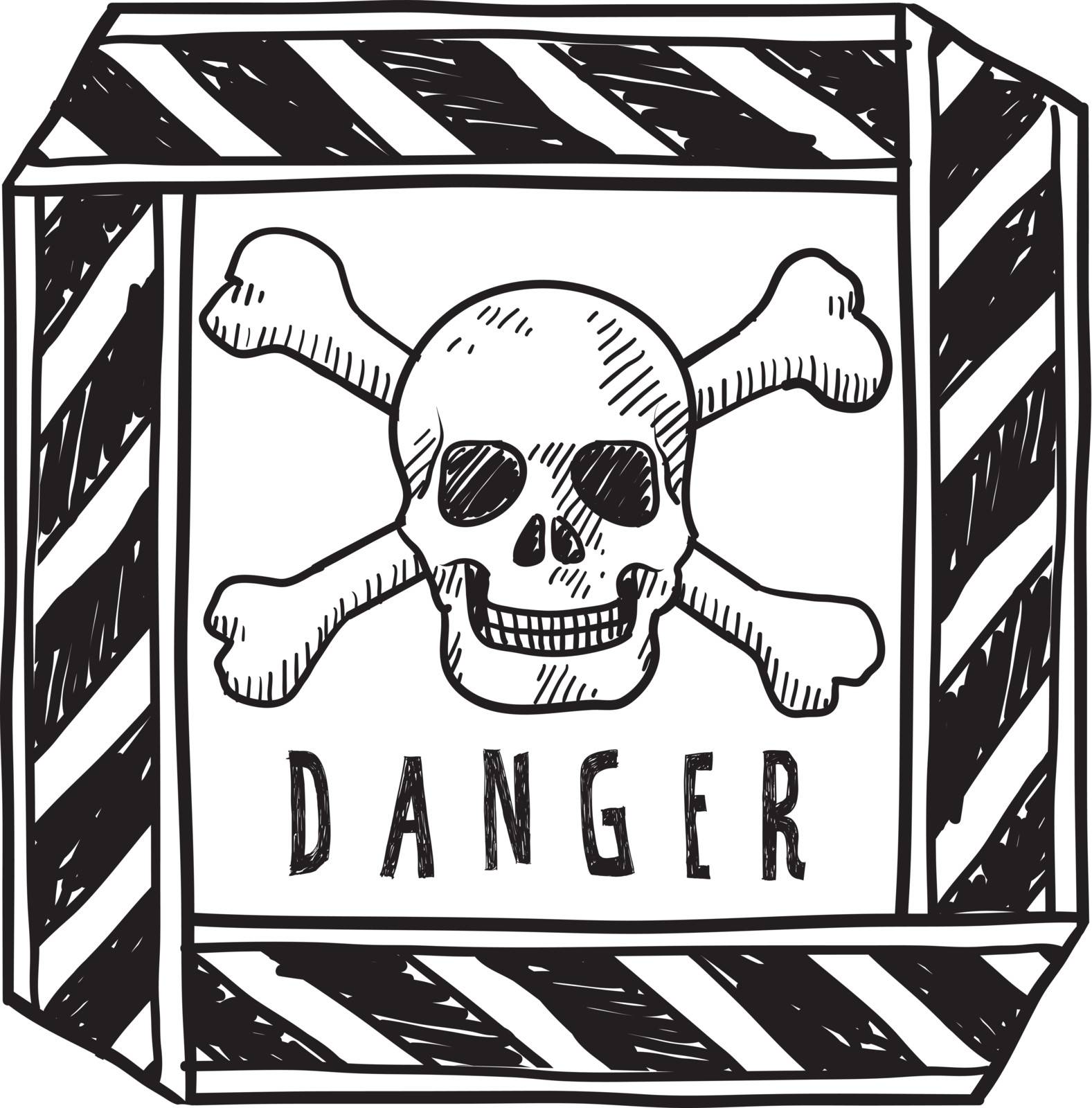 Danger warning vector sketch by lhfgraphics