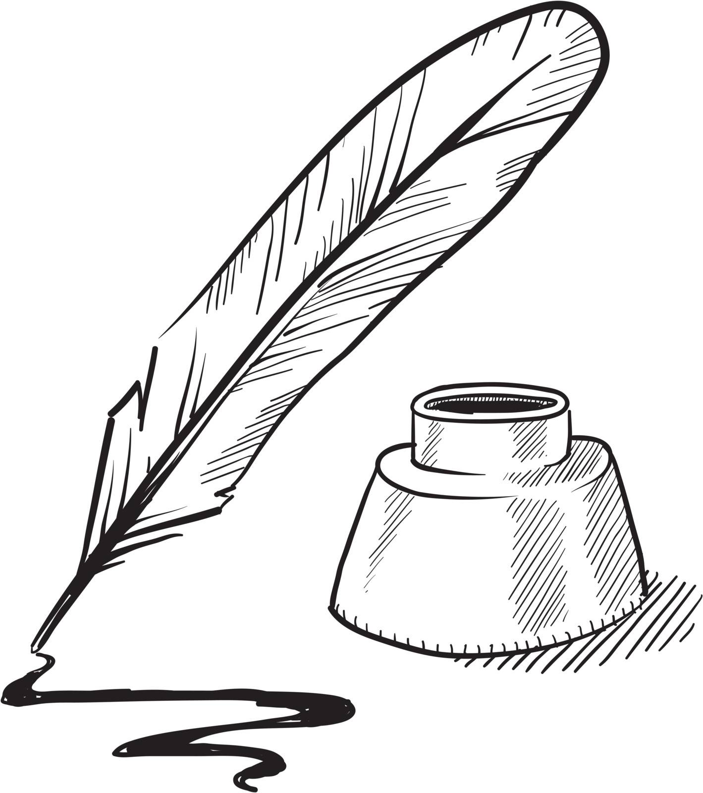 Quill pen and ink by lhfgraphics