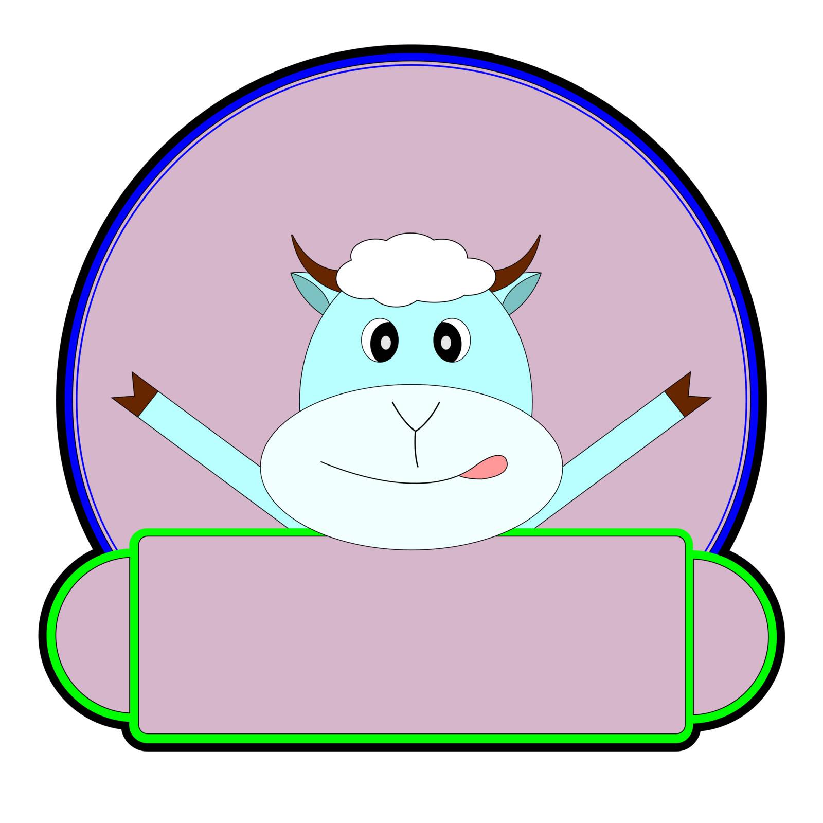logo featuring a fun sheep by volandemorius66