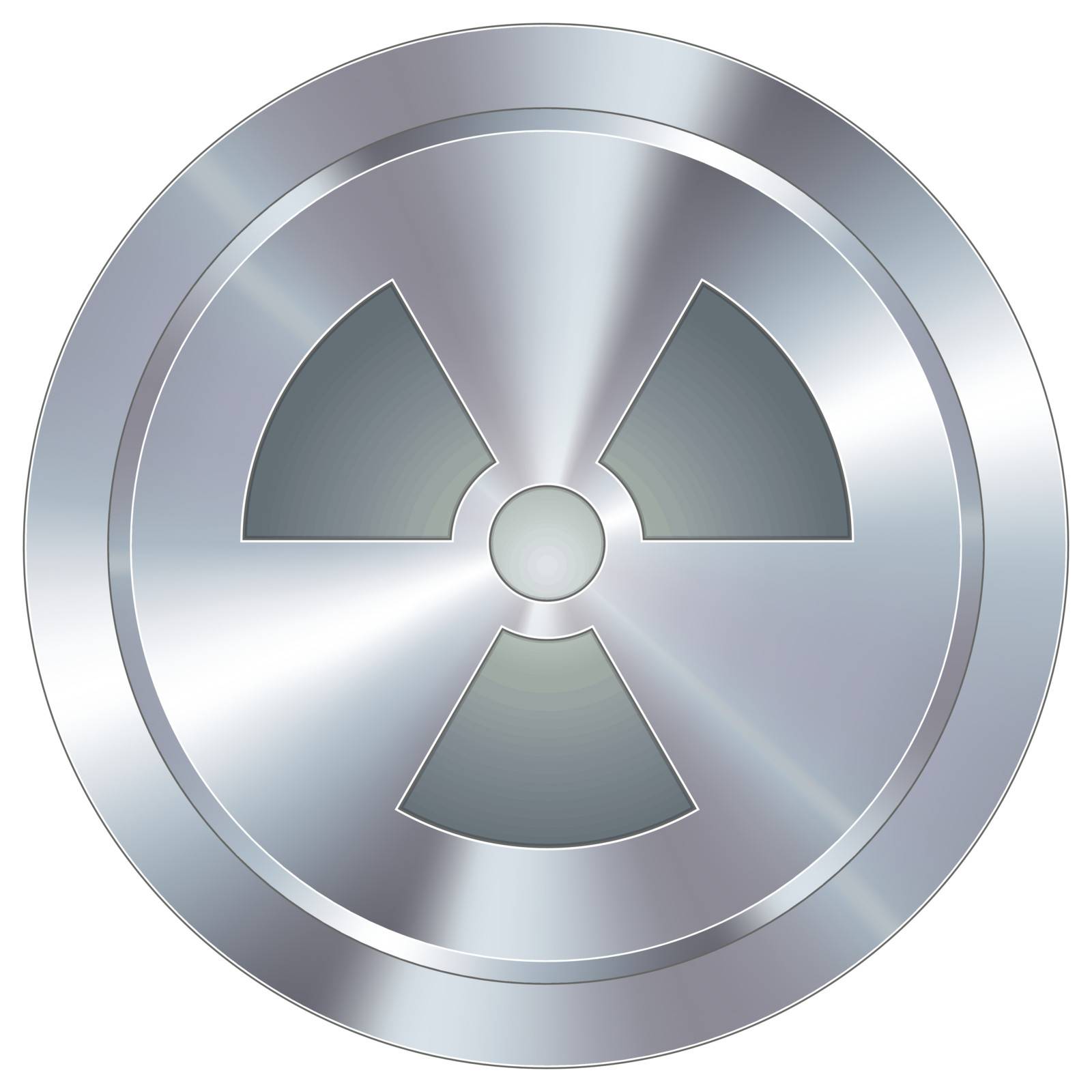 Radiation warning industrial button by lhfgraphics