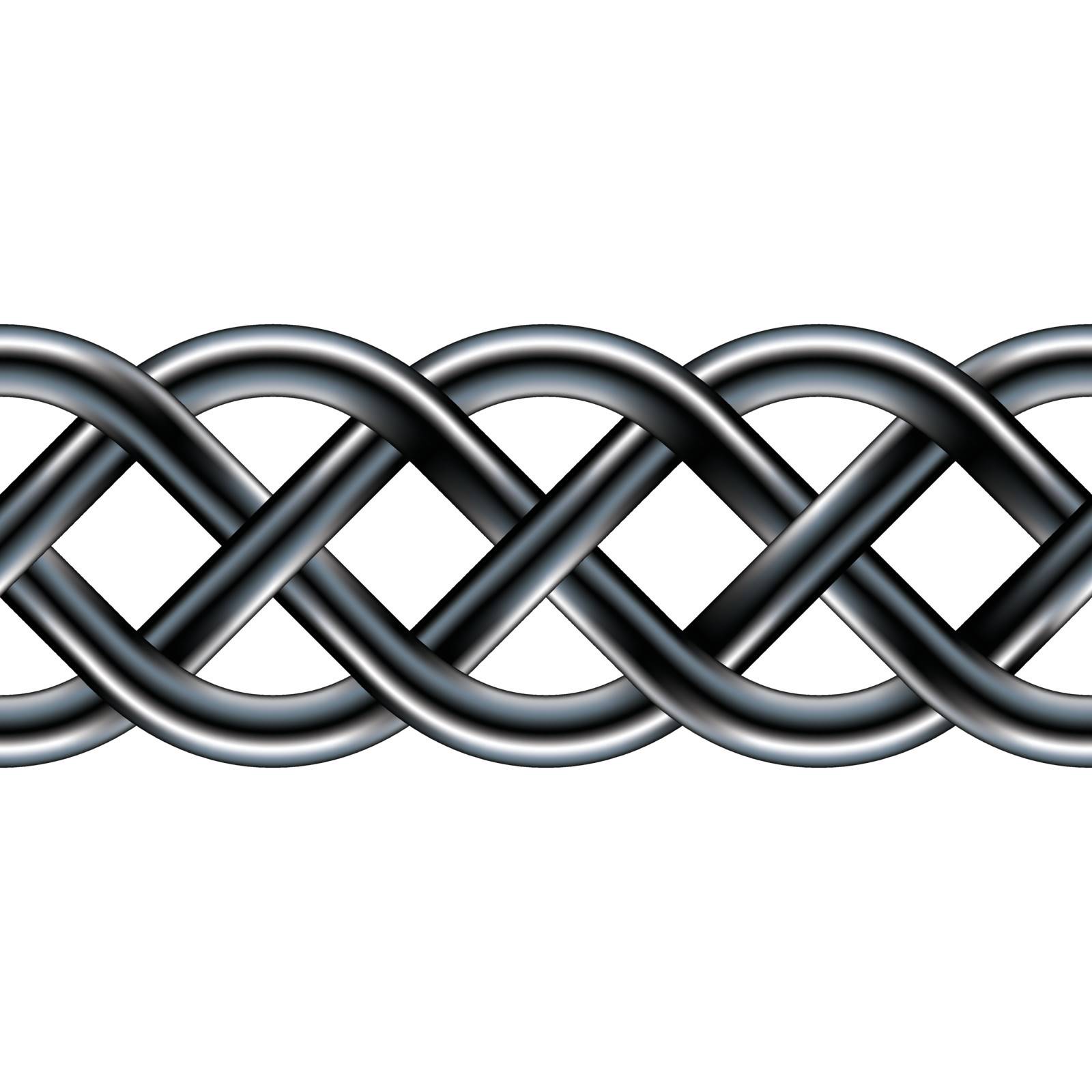 Seamless celtic rope border vector by lhfgraphics