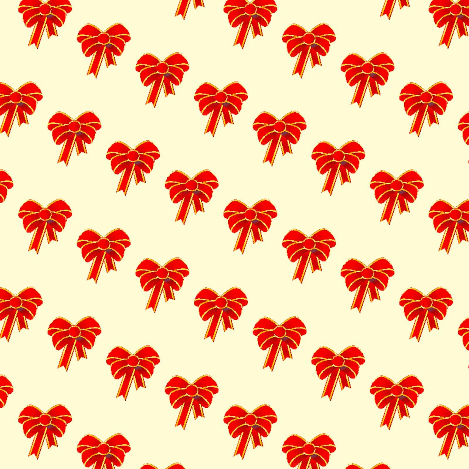Seamless holiday background with red bows