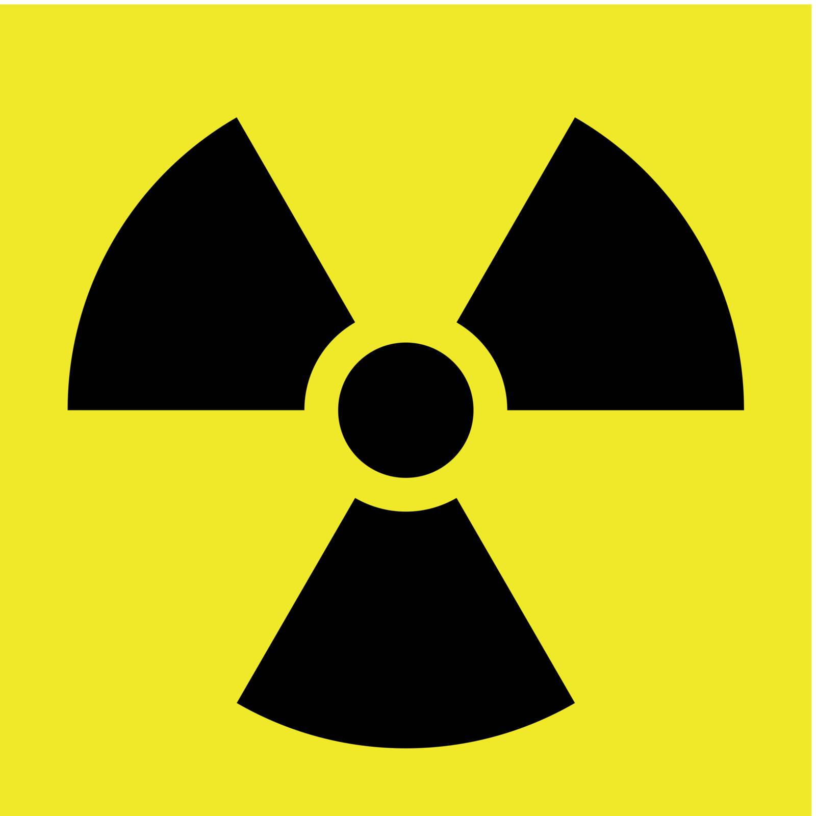 An abstract vector illustration of a radiation sign.